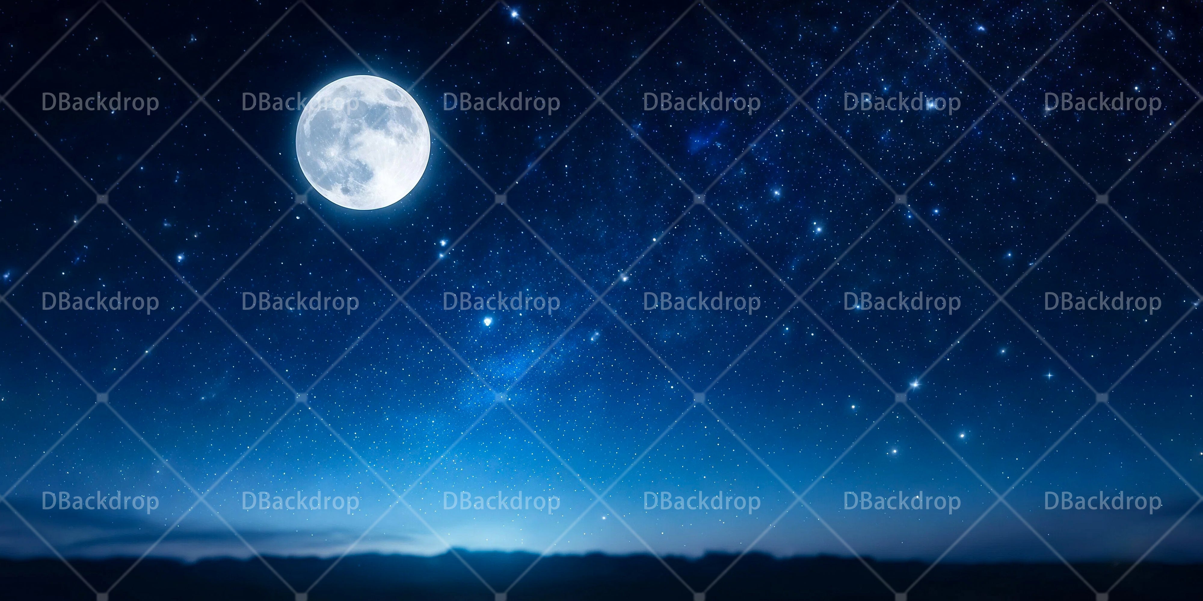 Backdrop For Theater Play Night Sky with Moon Scenic Backdrops UK RR65-T62