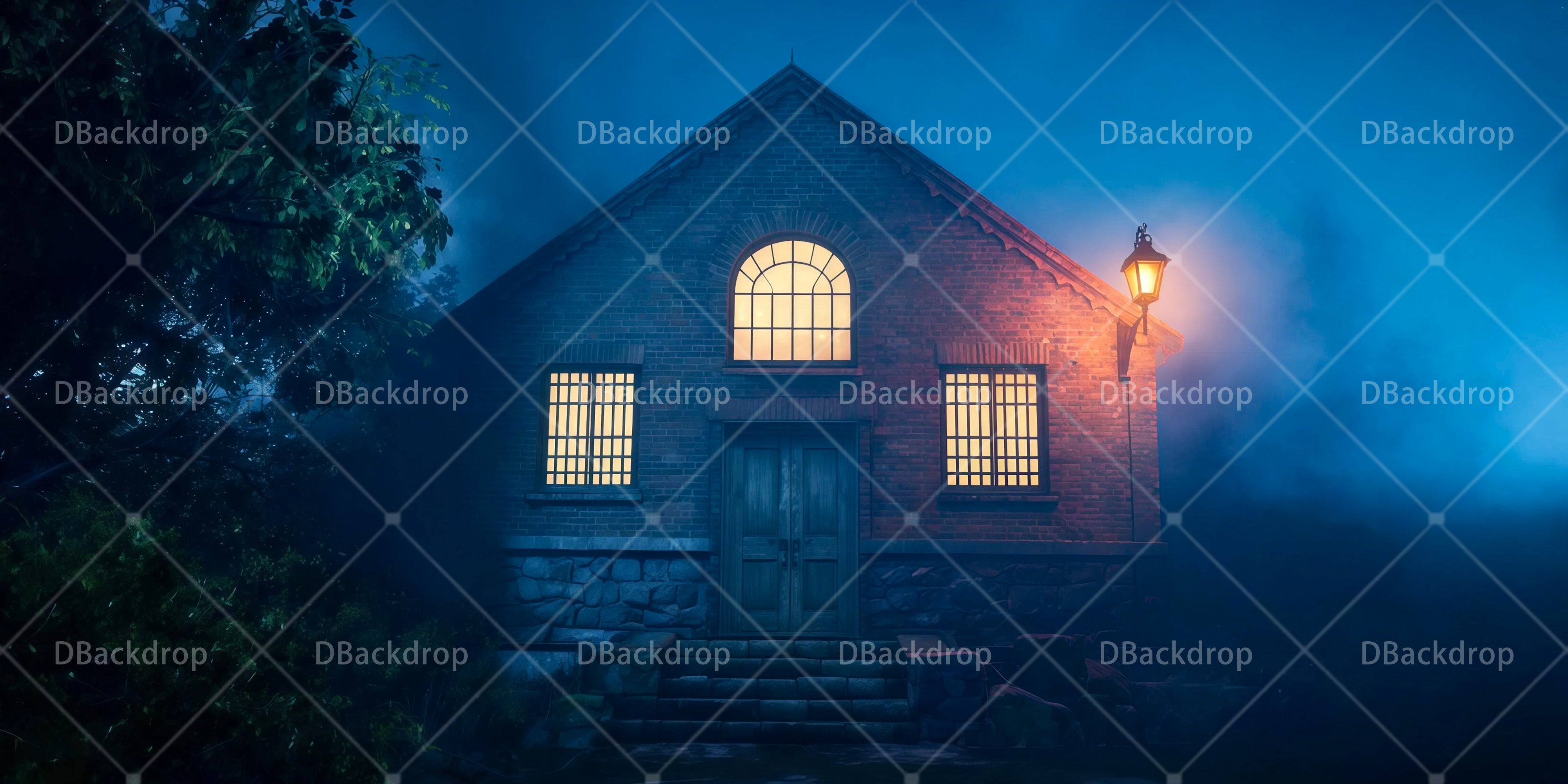 Theater Backdrop Country Jailhouse at Night Stage Backdrop Ideas UK RR65-T63