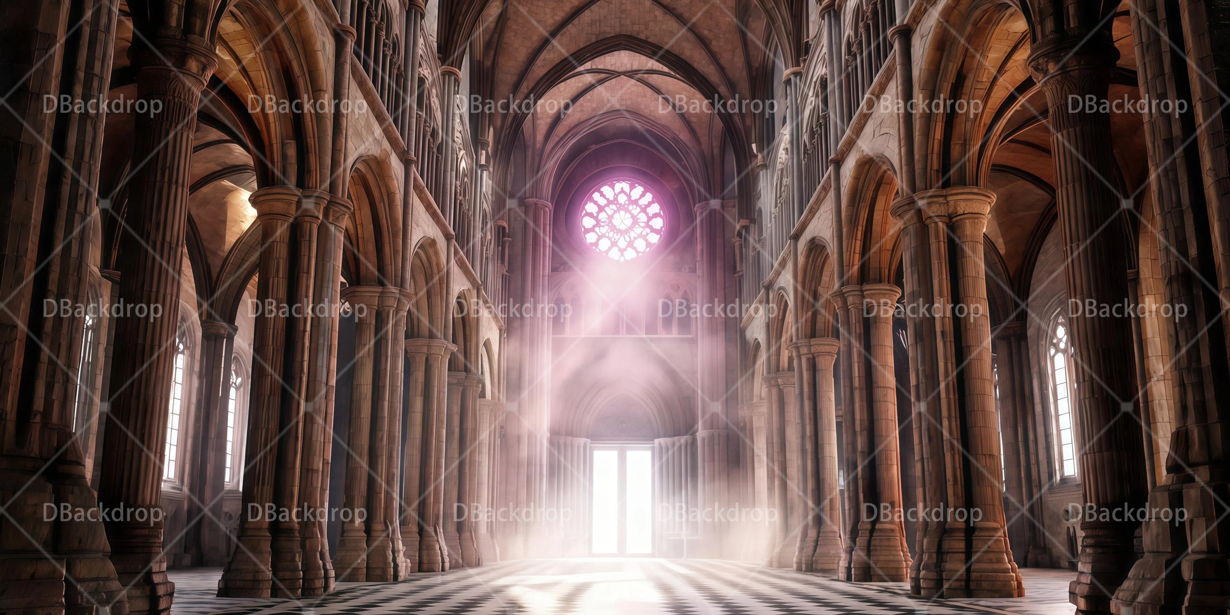 Theater Backdrops European Cathedral Church Stage Backdrops UK RR65-T81