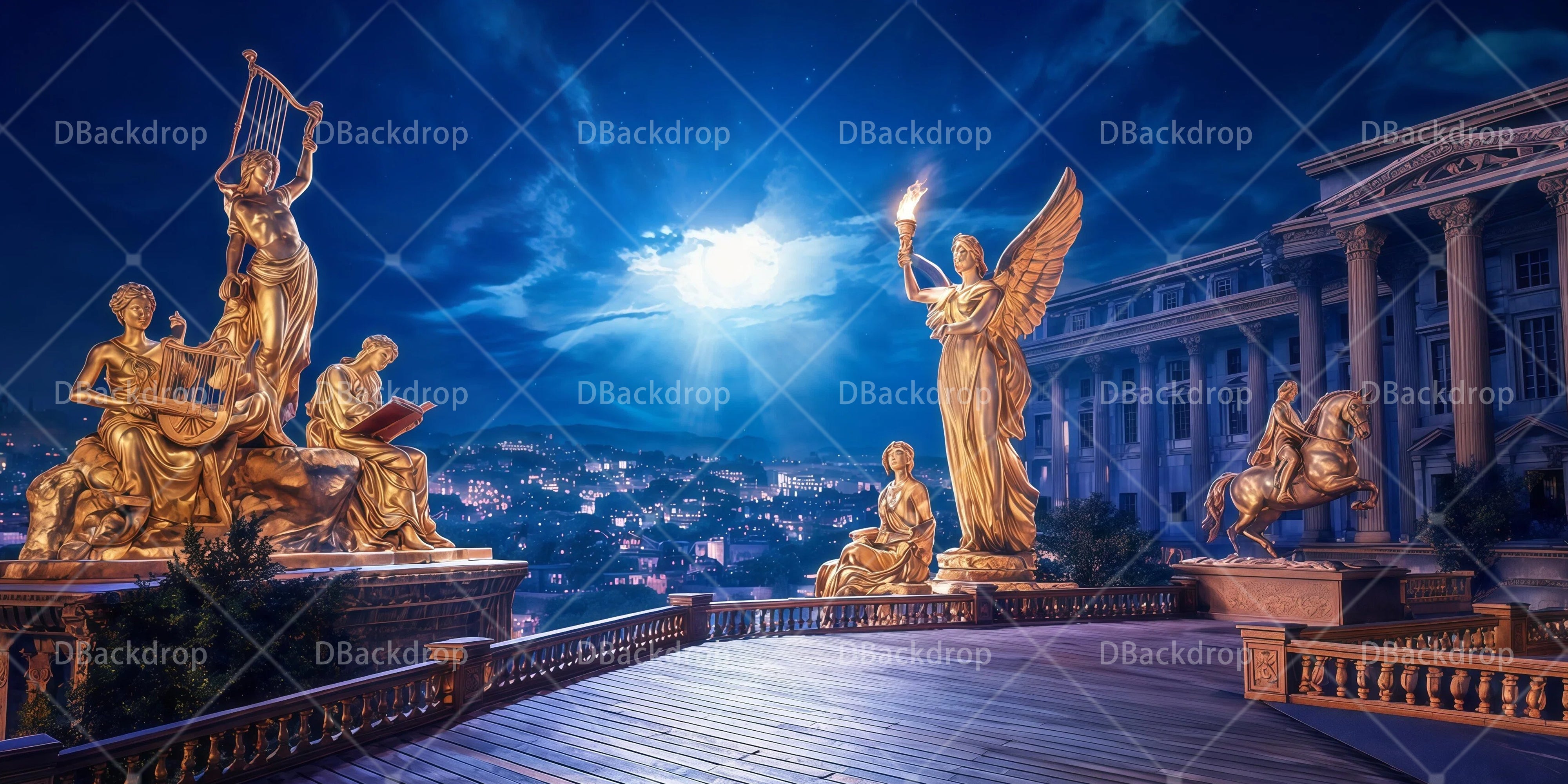 Large Stage Backdrops Opera House Roof Theater Backdrops UK RR65-T83