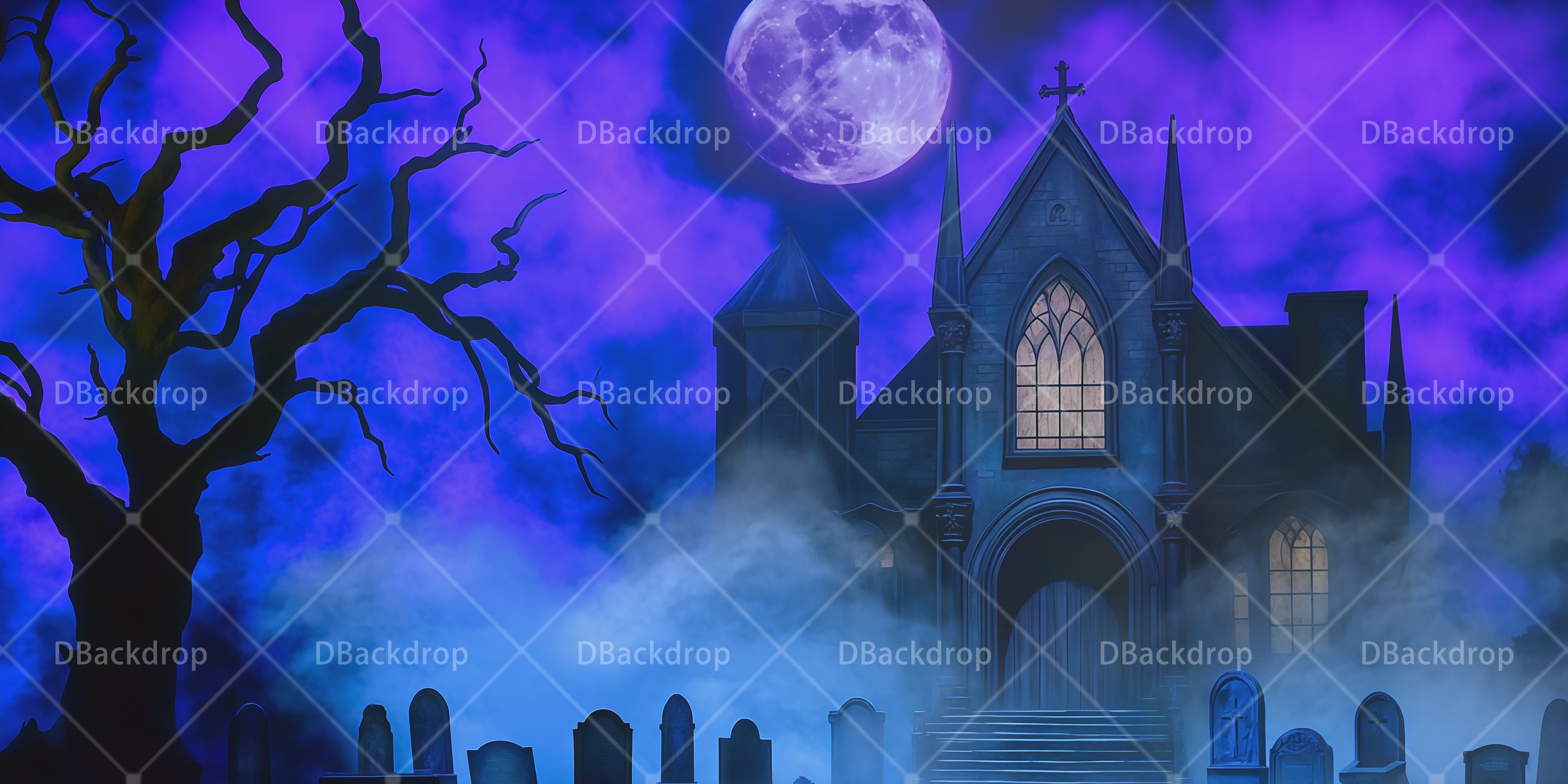 Professional Stage Backdrops Town Cemetery Scenic UK Backdrops RR66-T34