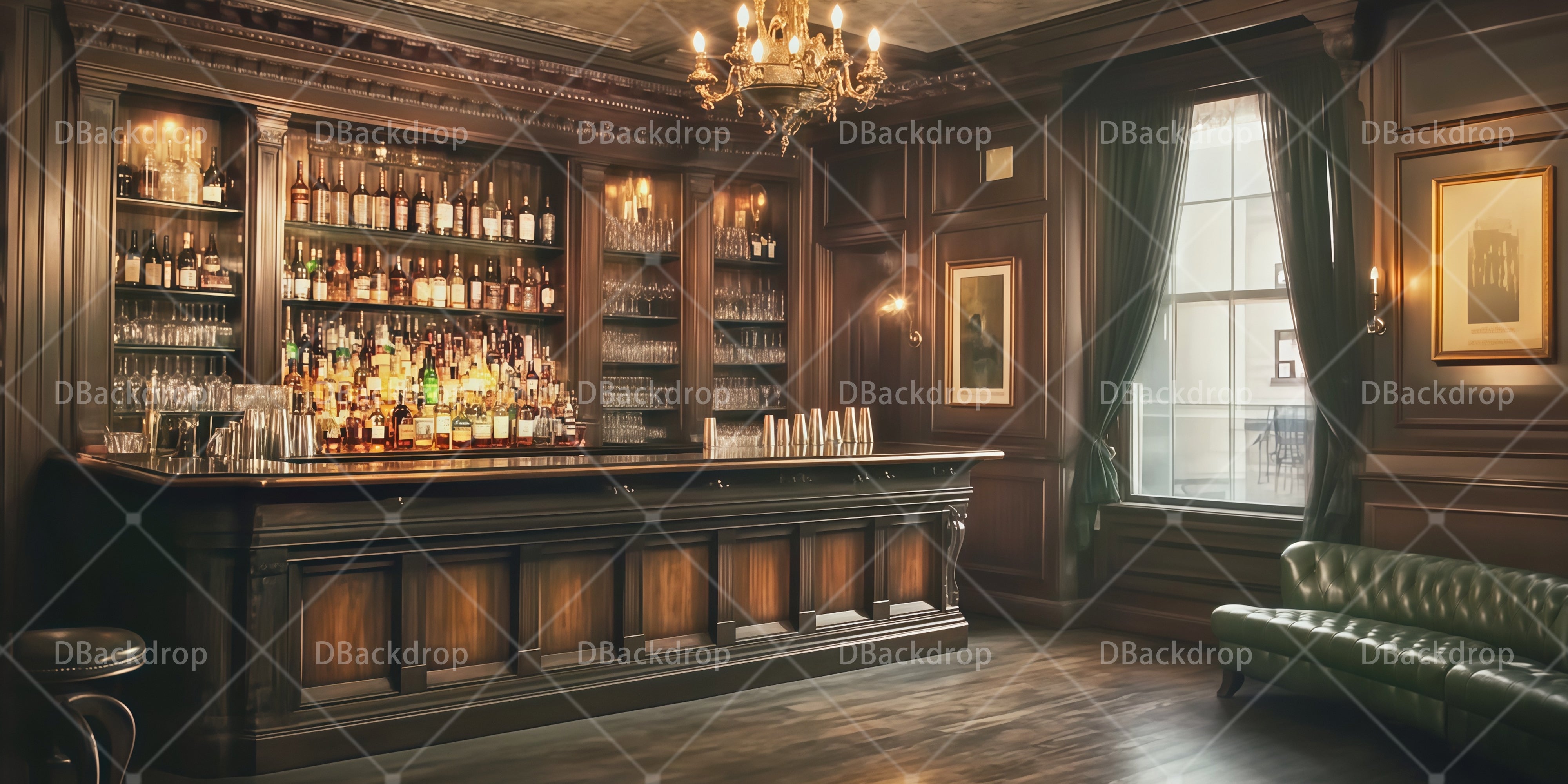 Movie Theater Backdrop Retro Bar Professional Stage Backdrops UK RR66-T53