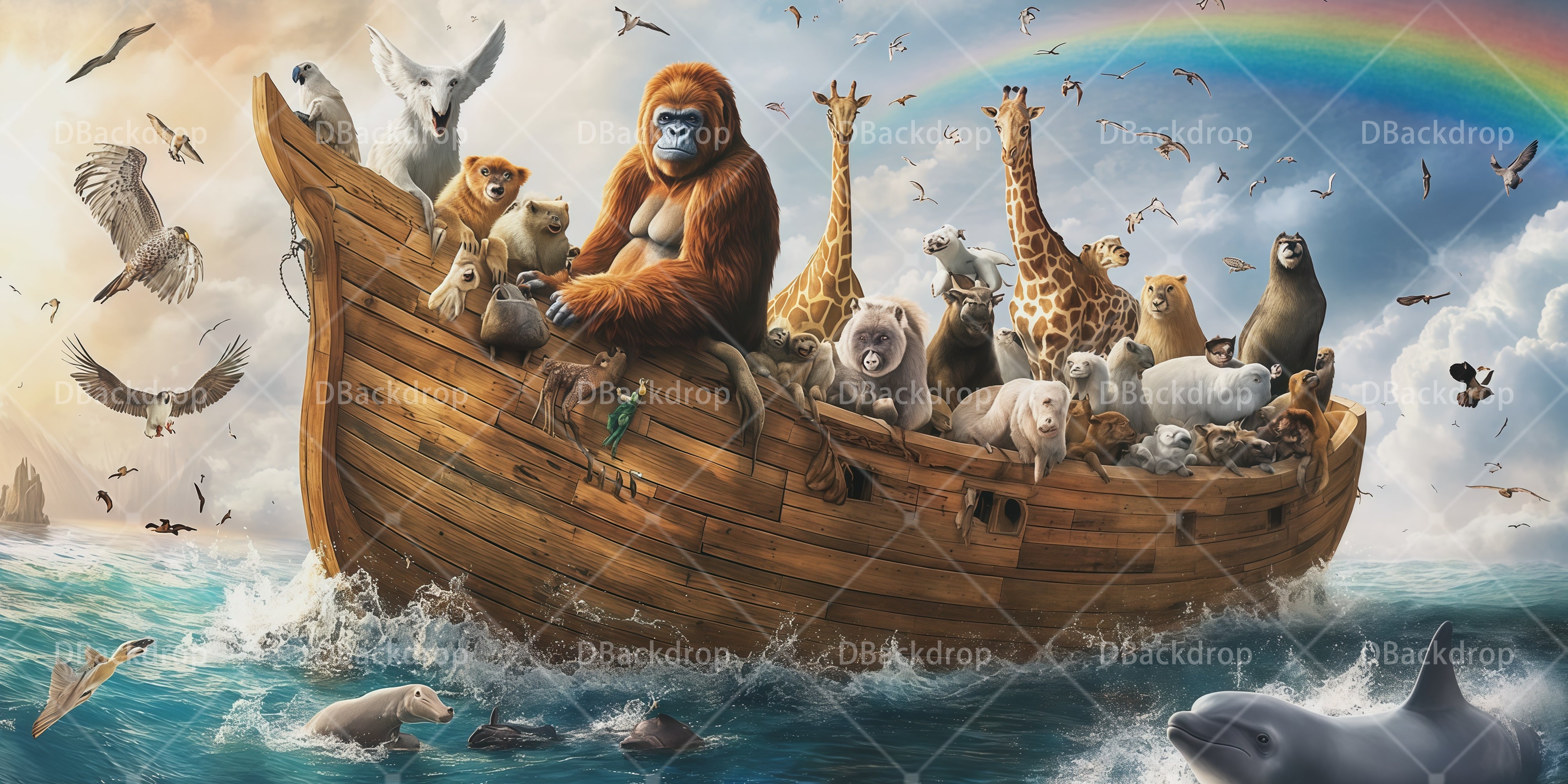 Theater Stage Backdrops Animal Ark Journey School Play Backdrops UK RR66-T83