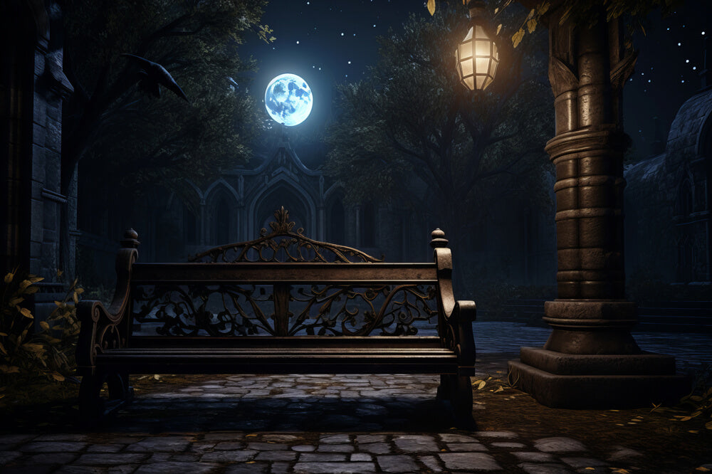 Halloween Moonlight Night Photography Backdrop RR7-33