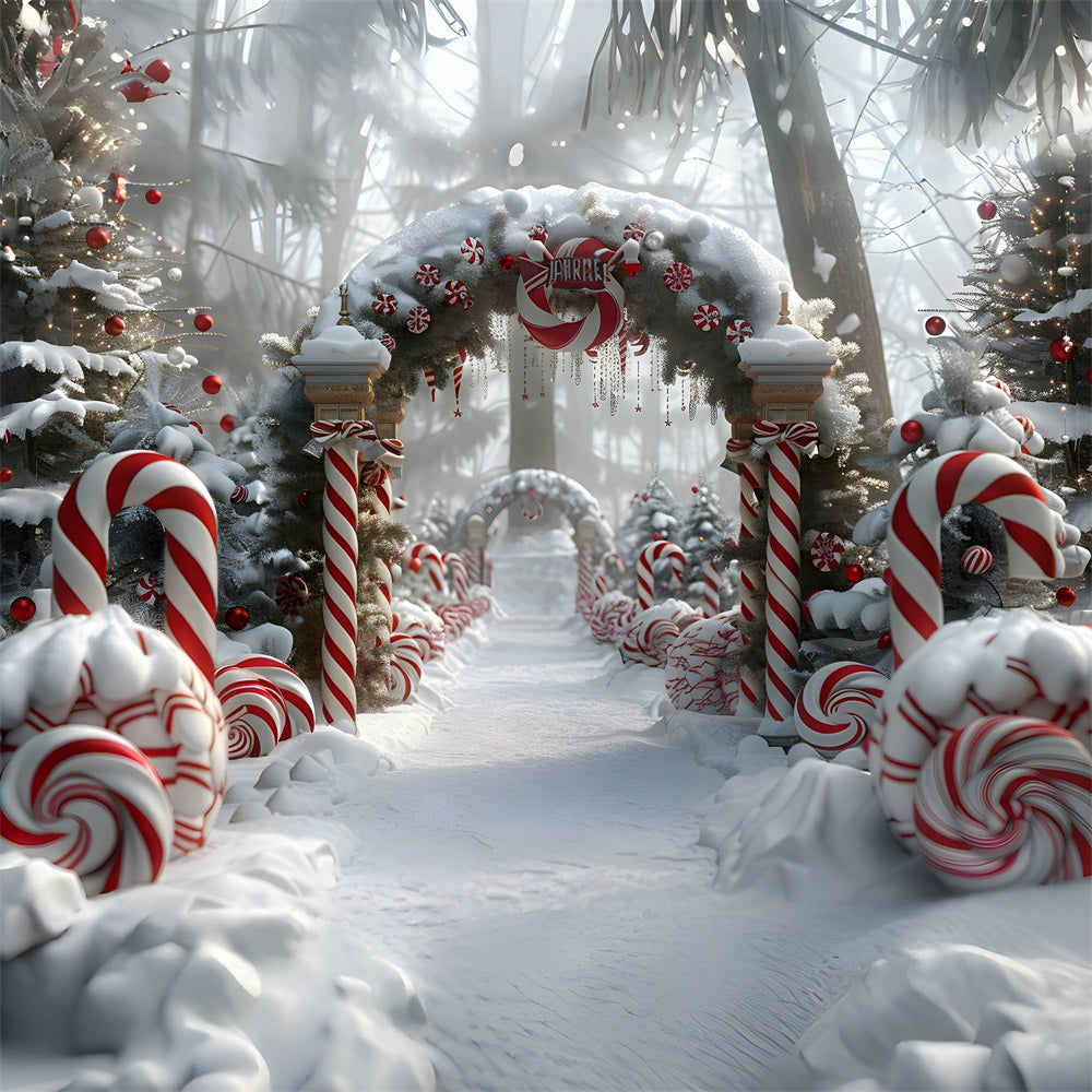 Christmas Peppermint Candy Archway Backdrop UK RR7-673