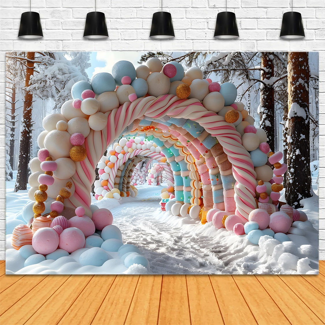 Christmas Candy Land Archway Backdrop UK RR7-703
