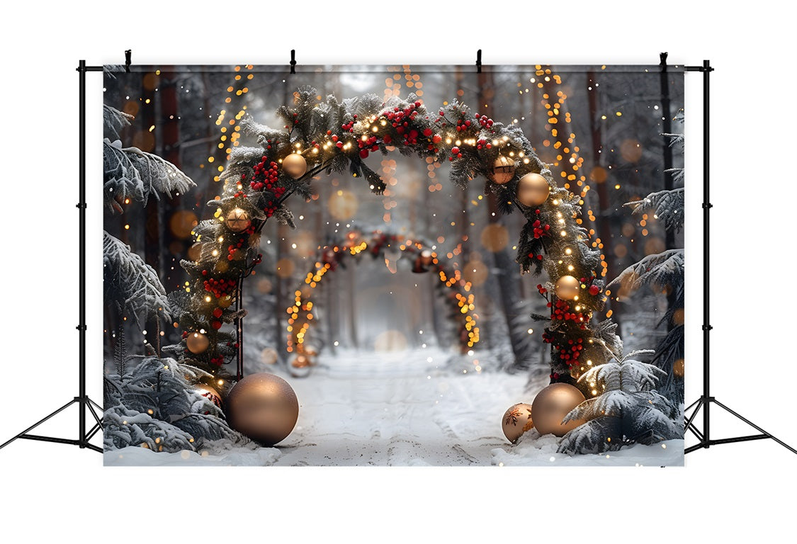 Christmas Enchanted Forest Archway Backdrop UK RR7-709