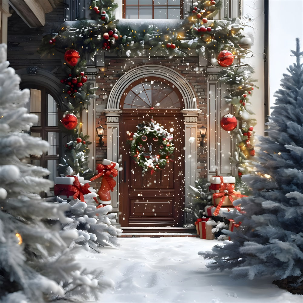Christmas Festive Home Entrance Gifts Backdrop UK RR8-182