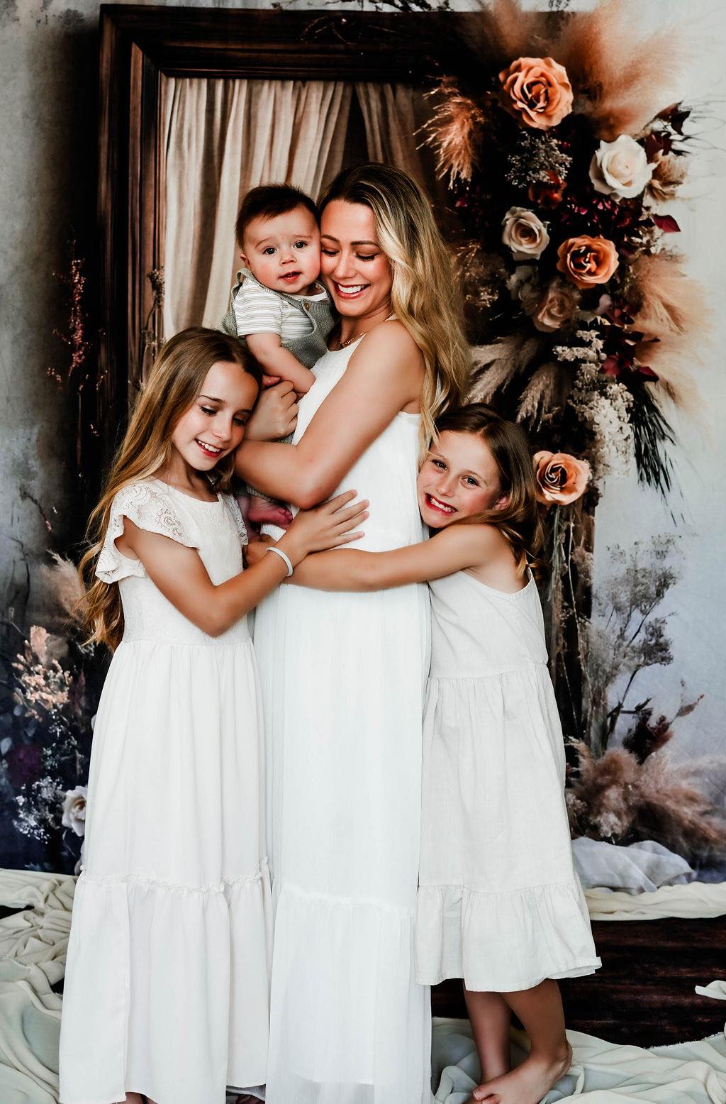 Lush Bohemian Flora Wooden Frame Backdrop UK RR8-520