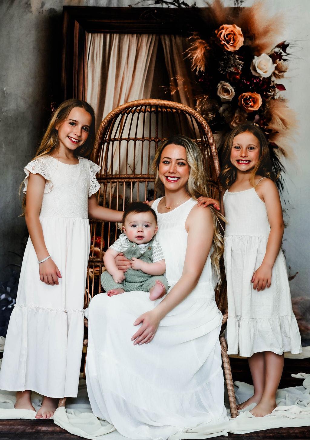 Lush Bohemian Flora Wooden Frame Backdrop UK RR8-520