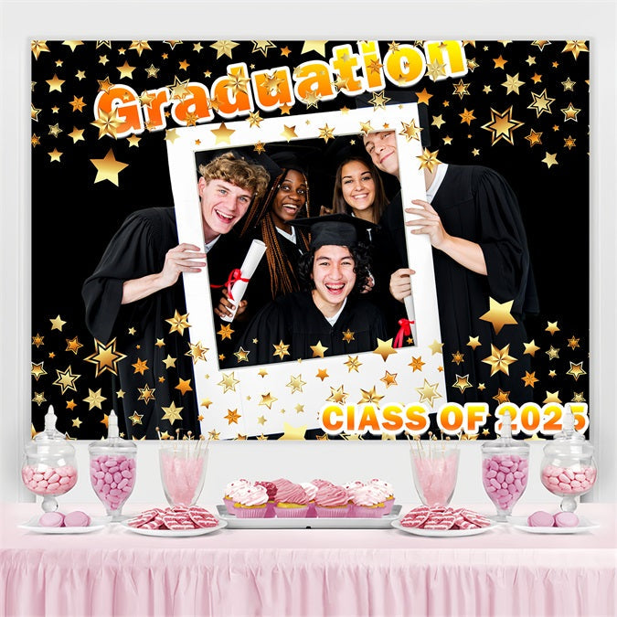 Graduation Photo Backdrop Star Celebration Personalized Party Graduation Backdrop UK TWW3-101