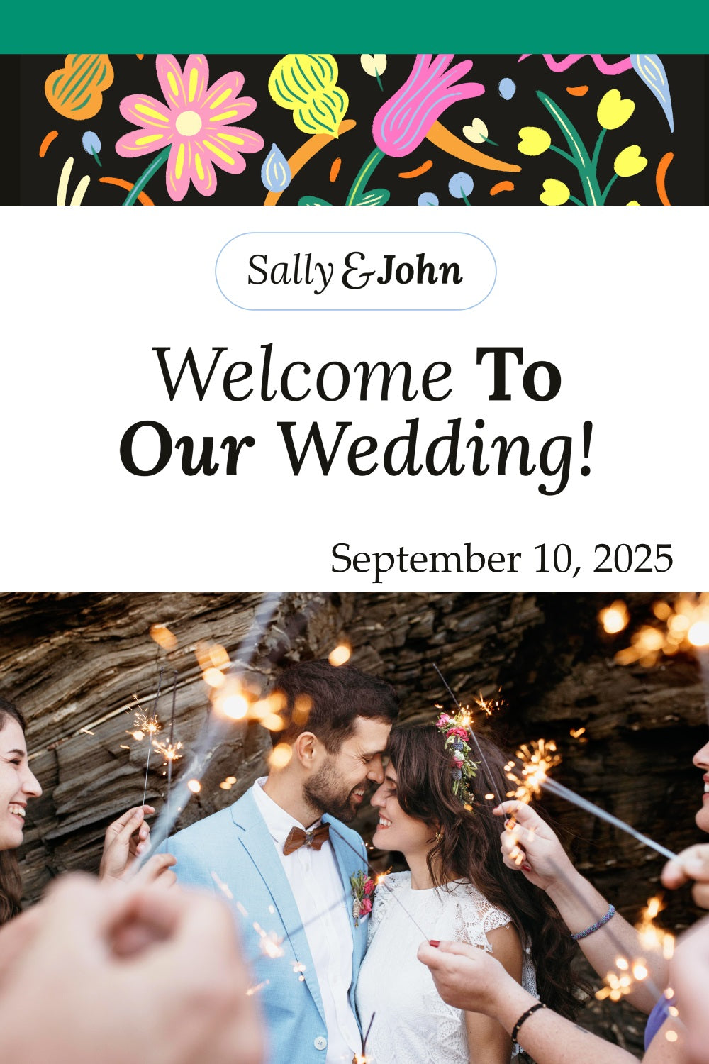 Wedding Photo Backdrop Ideas Playful Floral Custom Backdrop UK TWW3-84