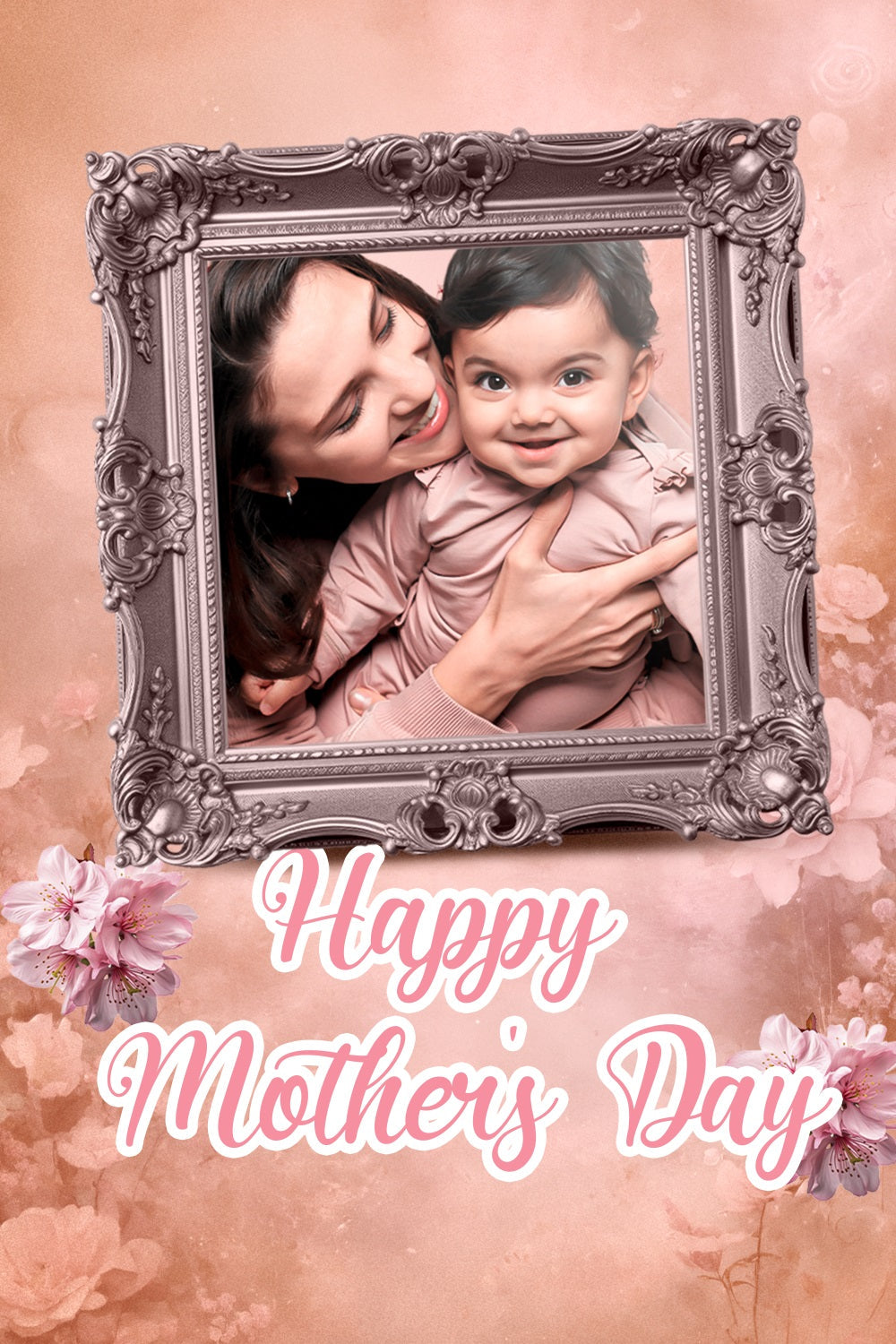 Mothers Day Photo Backdrops Vintage Pink Frame Customized Backdrop UK TWW4-16
