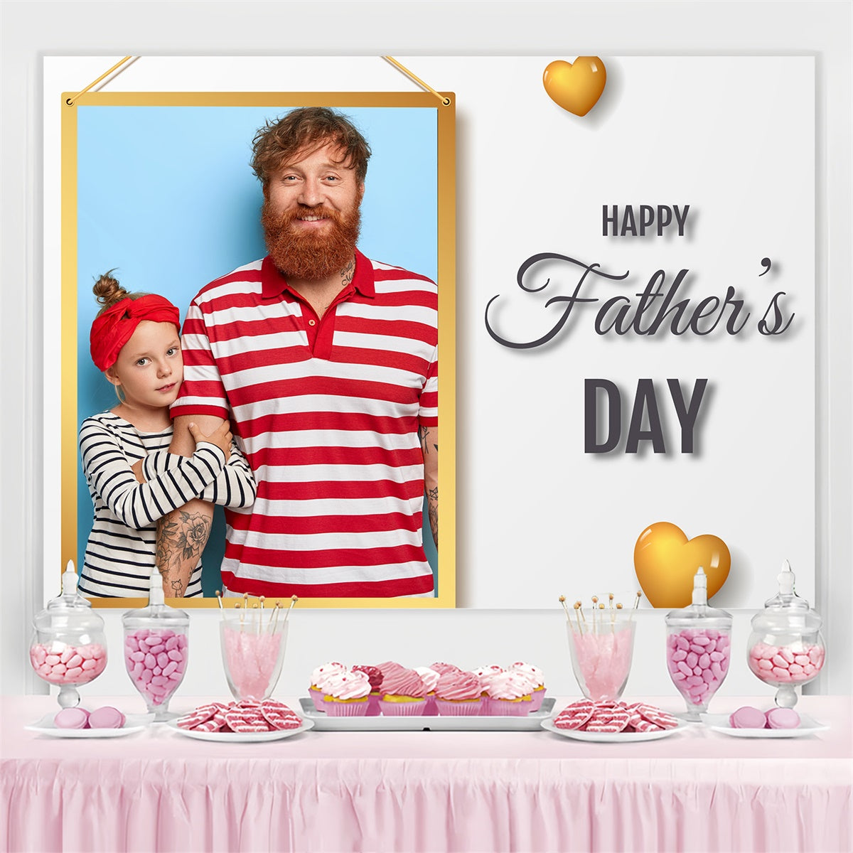 Father's Day Backdrop Stylish Hanging Frame Customized Backdrop UK TWW4-84