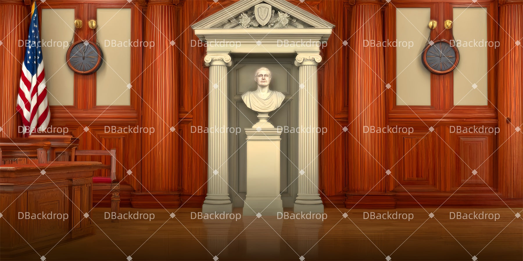Theater Stage Backdrop Courtroom Professional Stage Backdrops UK TWW510-T16