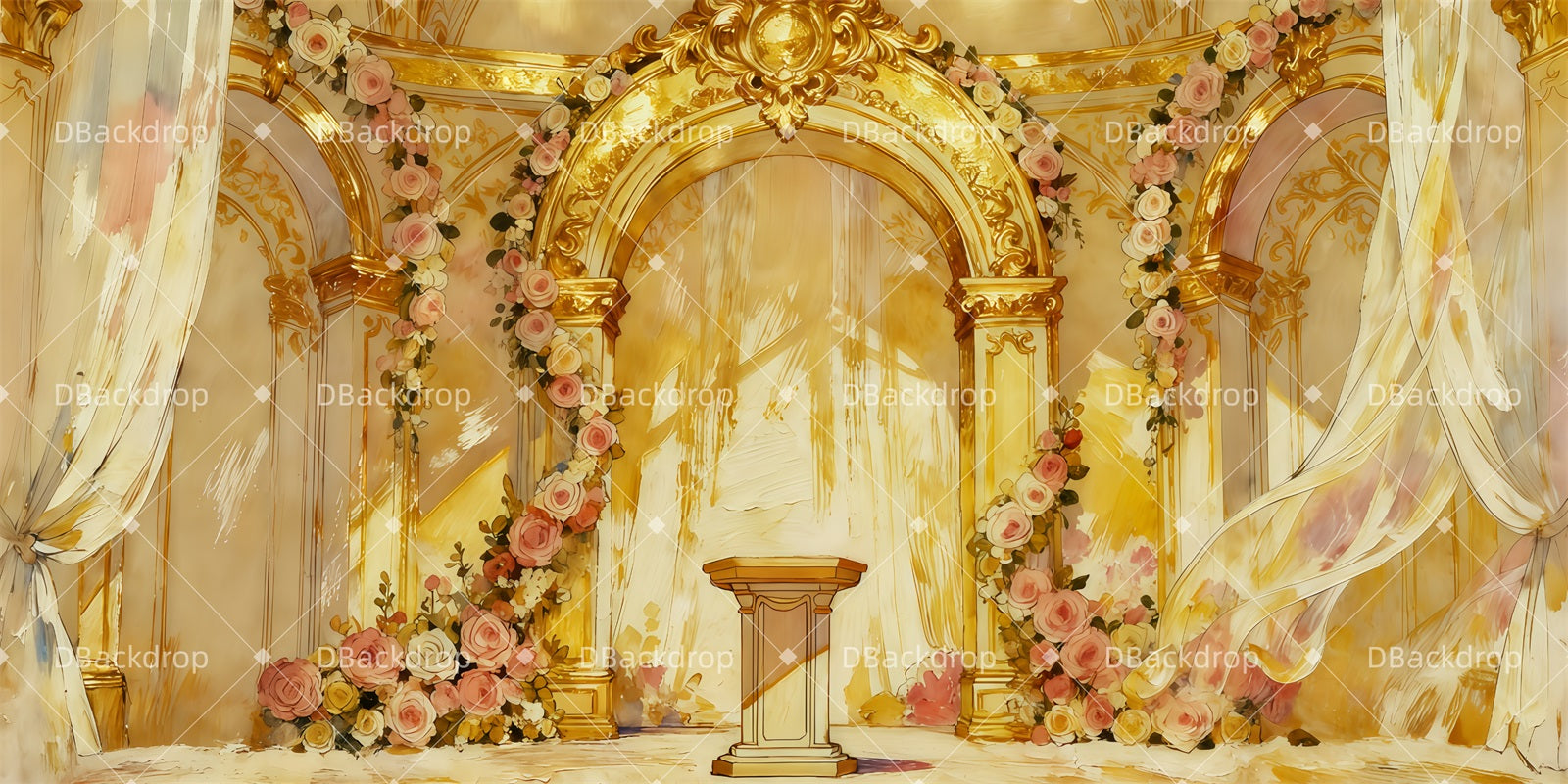 Theater Backdrop Wedding Scene Professional Stage Backdrops UK TWW510-T45