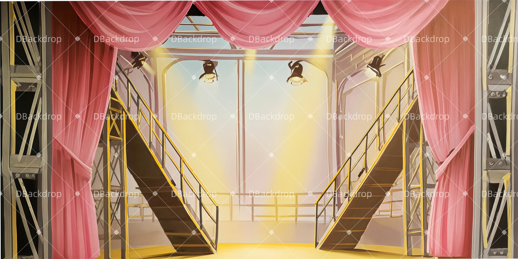 Broadway Stage Backdrop Opening Audition Theater Backdrops UK TWW511-T2