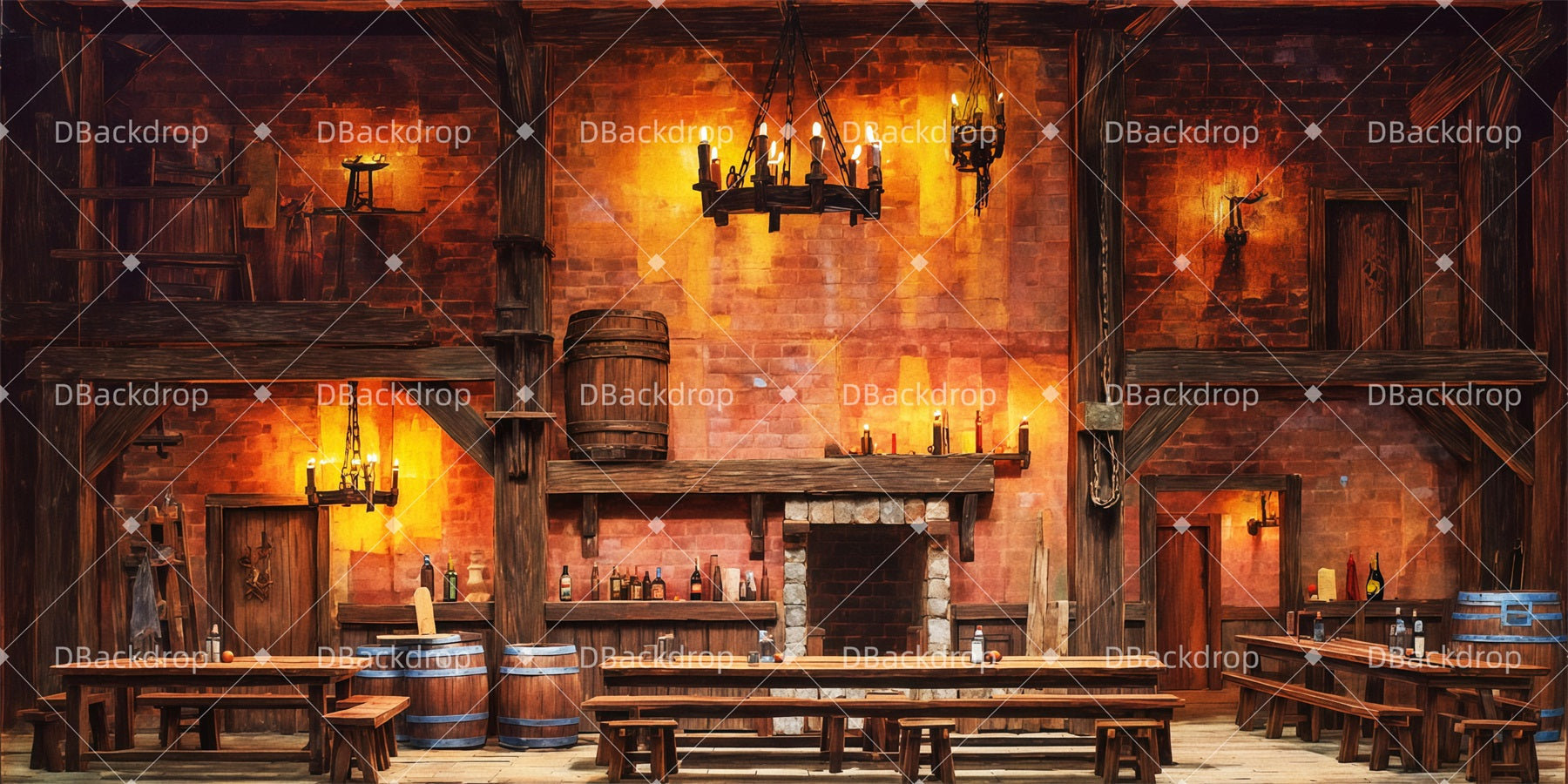 Professional Stage Backdrops The Tavern Theater Backdrop UK TWW511-T62