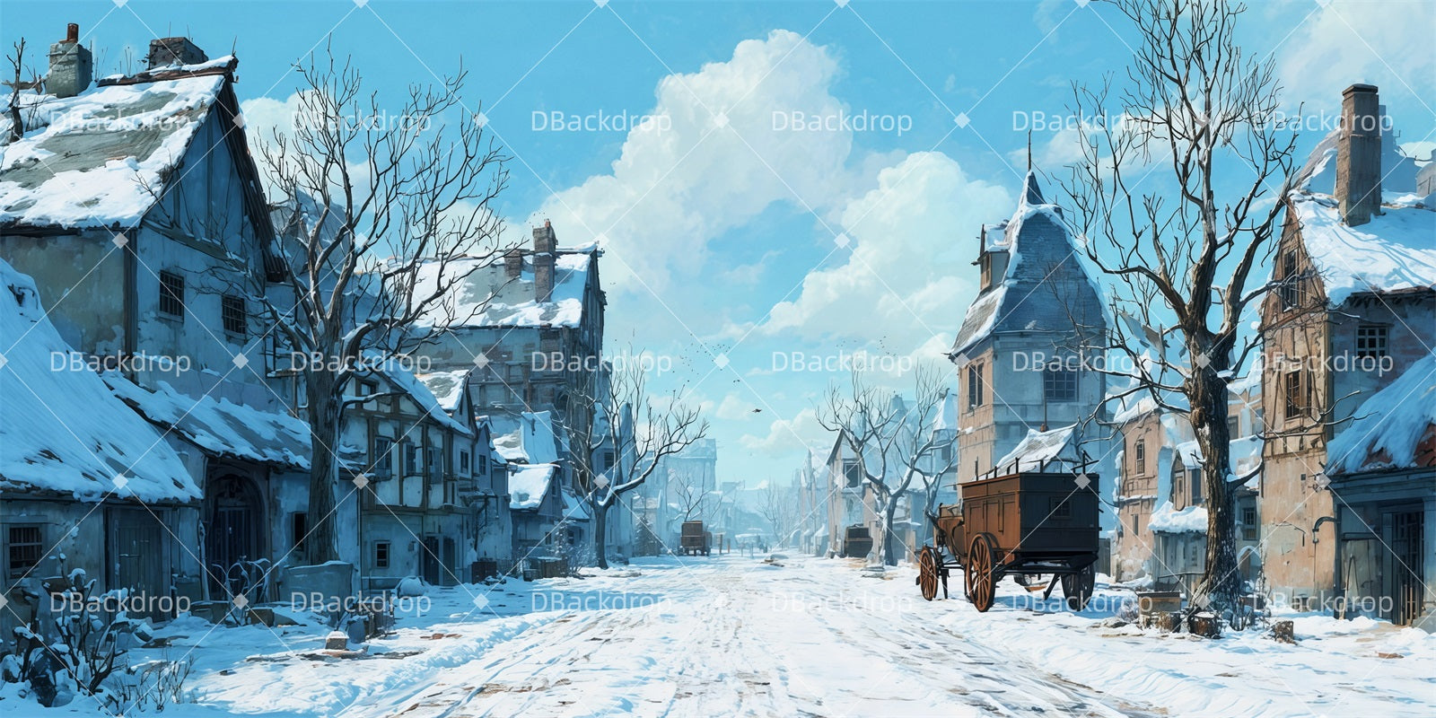 Large Stage Backdrops Winter Street Performance Backdrops UK TWW511-T64