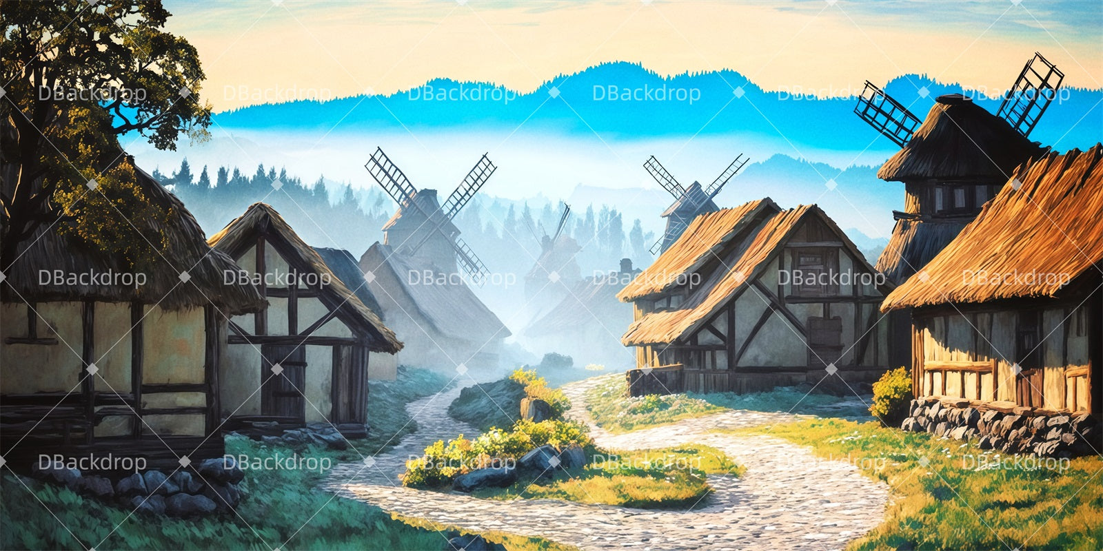 Stage Backdrop Ideas Village of Anatevka Large Stage Backdrops UK TWW511-T66