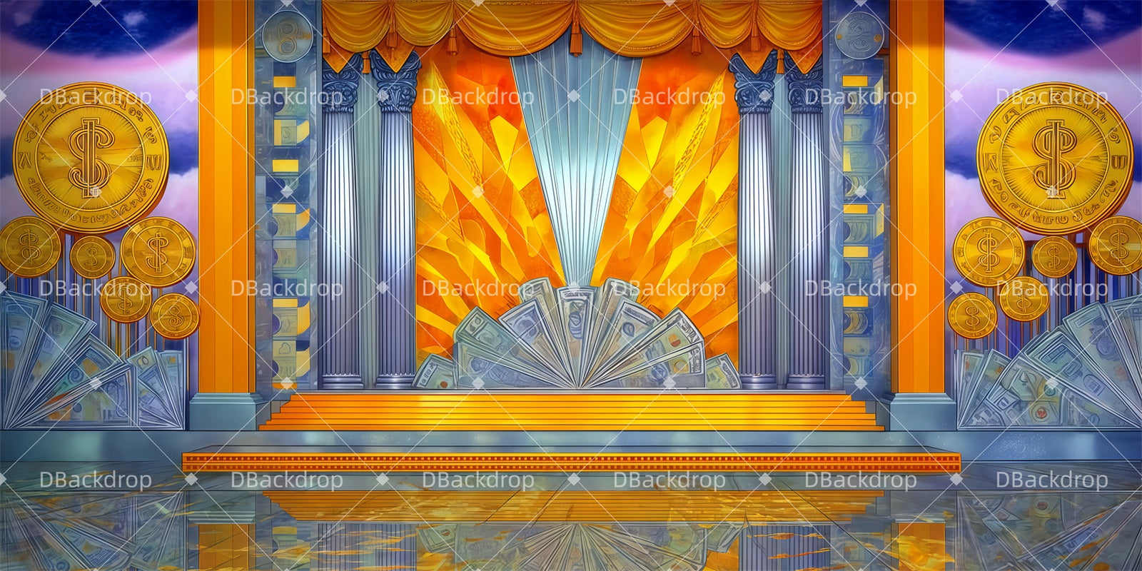 Theater Backdrops We're In The Money School Play Backdrops UK TWW511-T6
