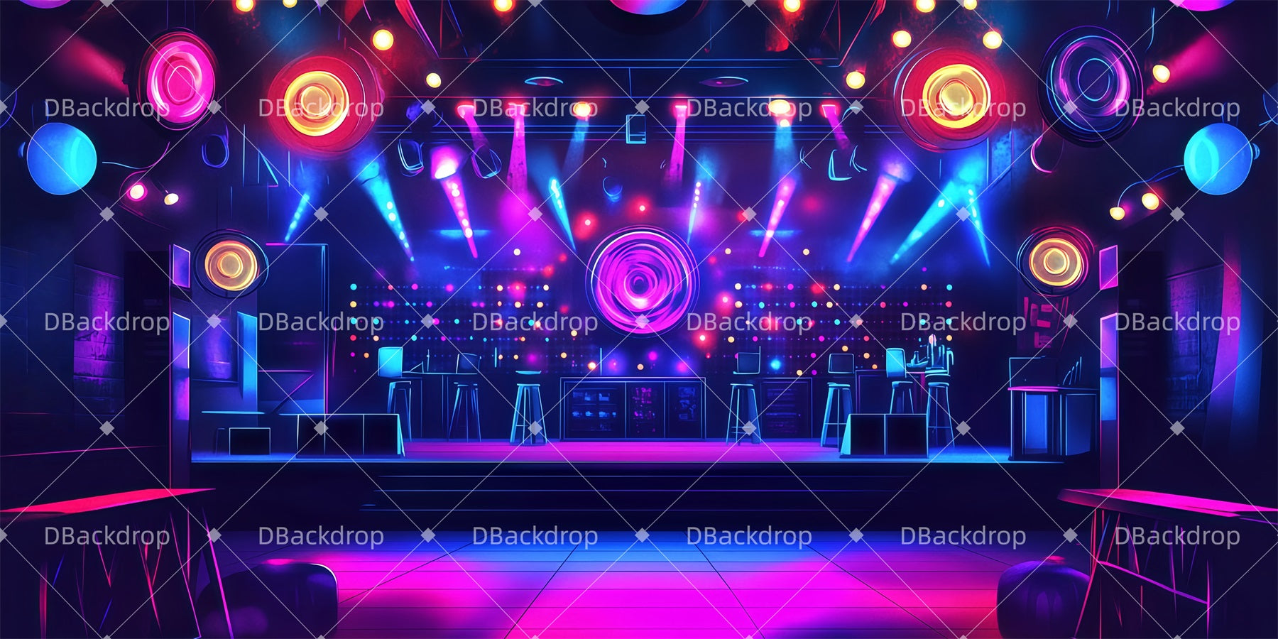 Broadway Stage Backdrop The Club Musical Backdrops UK TWW511-T89