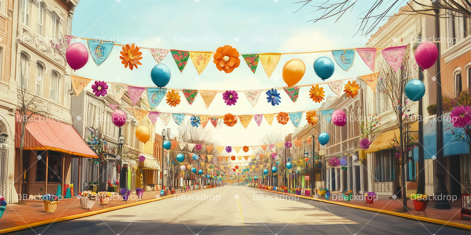 Professional Stage Backdrops Carnival School Play Backdrops UK TWW511-T90