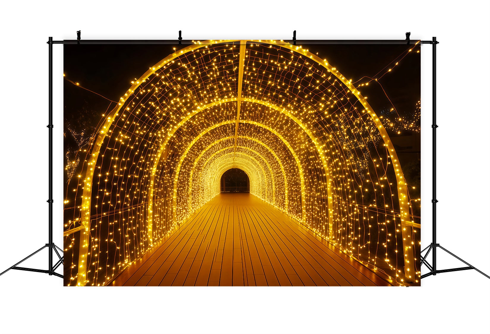 New Year's Backdrop Bokeh Light Tunnel Sparkles Gold Glitter Backdrop UK TWW512-30
