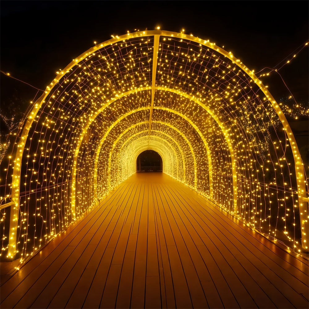 New Year's Backdrop Bokeh Light Tunnel Sparkles Gold Glitter Backdrop UK TWW512-30