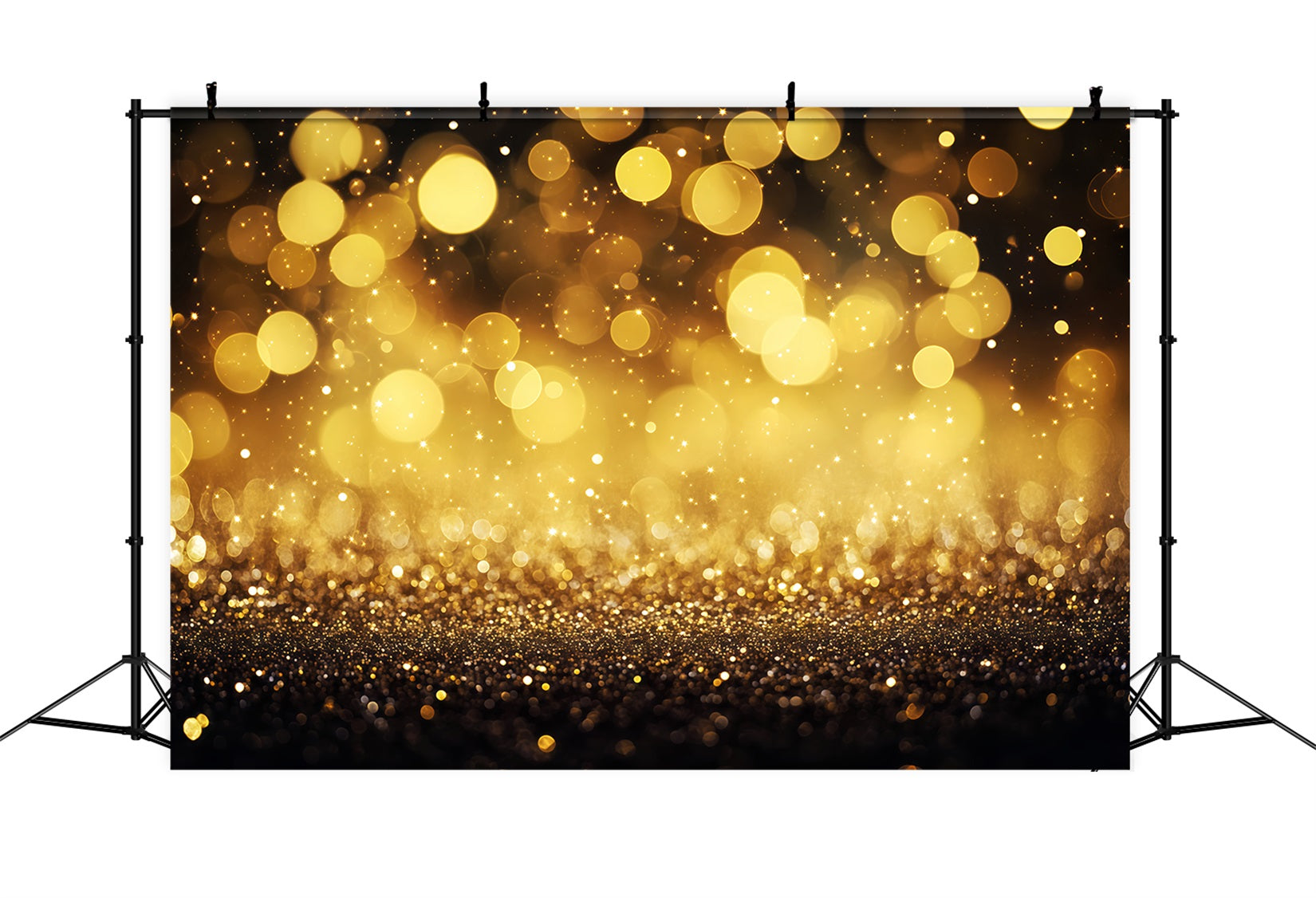 New Year's Backdrops Golden Sparkle Shimmer Bokeh Gold Glitter Backdrop UK TWW512-7