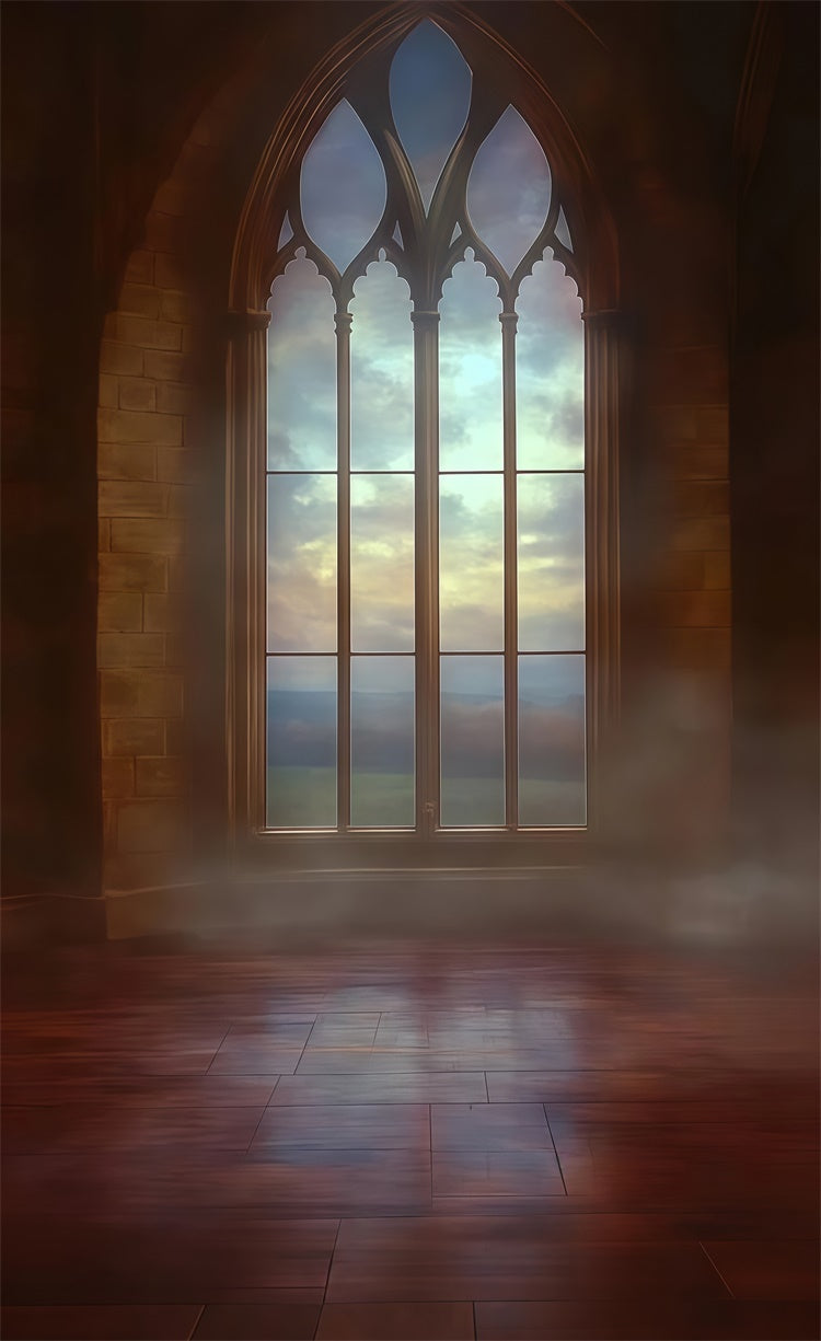 Vintage Photo Backdrop Twilight Arch Window Sweep Backdrop UK TWW57-76