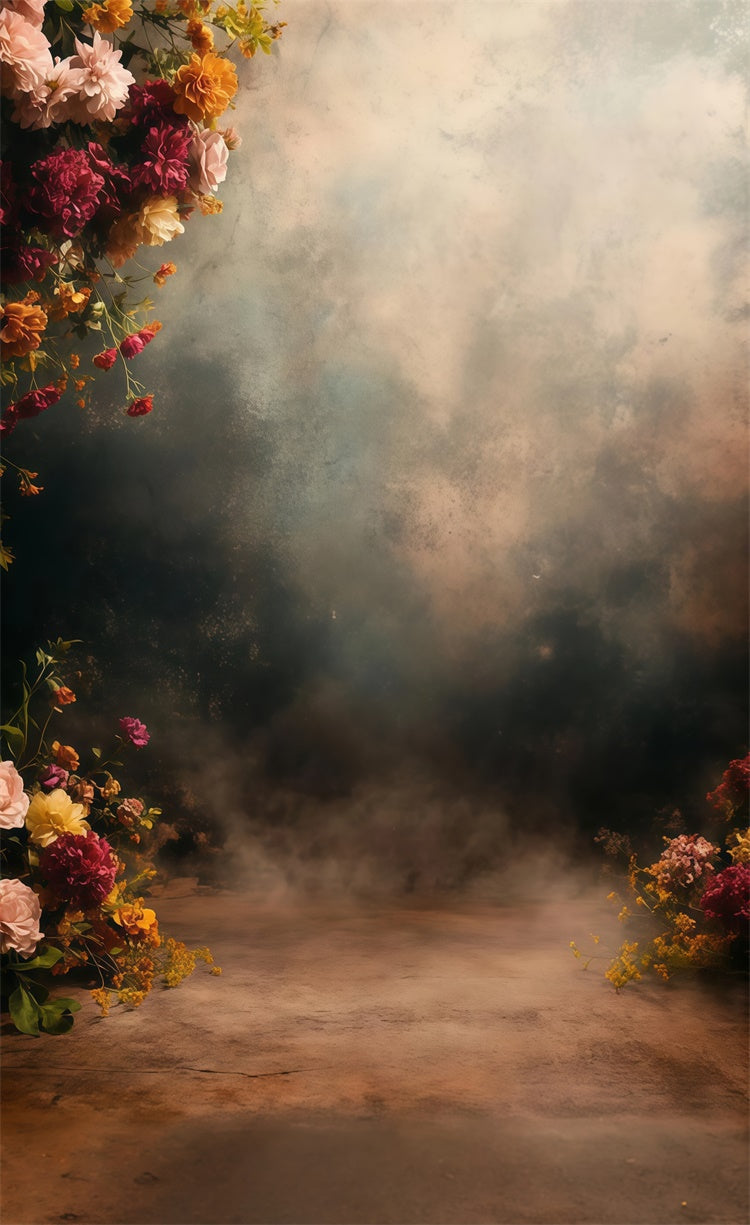 Vintage Studio Backdrop Baroque Misty Garden Sweep Backdrop UK TWW57-78