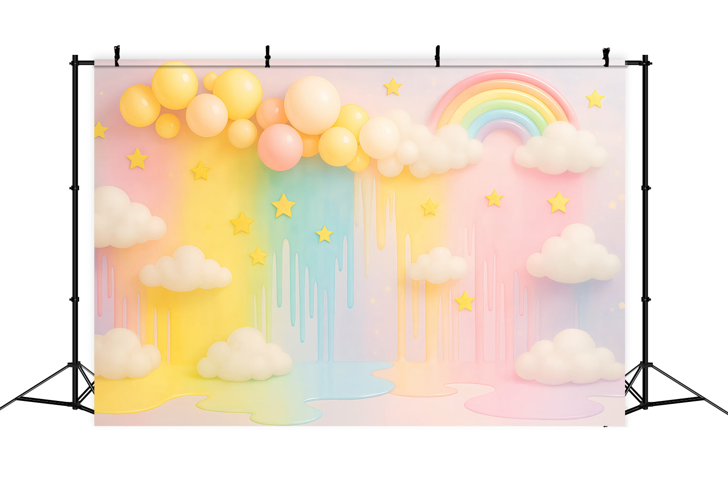 Smash Cake Backdrop Pastel Rainbow Cloud Dream Birthday Photo Backdrop UK TWW59-247