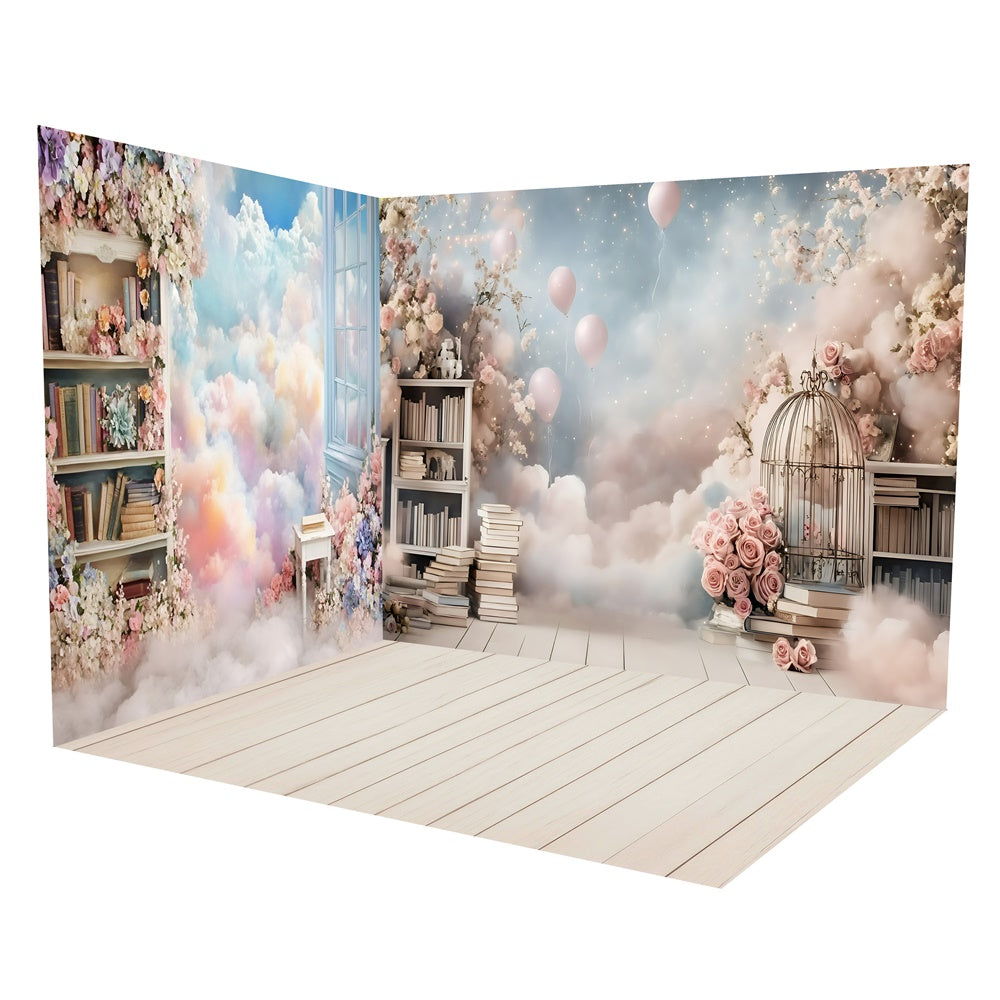 Back To School Backdrops Floral Reading Space Backdrop Room Set UK TWW6-95