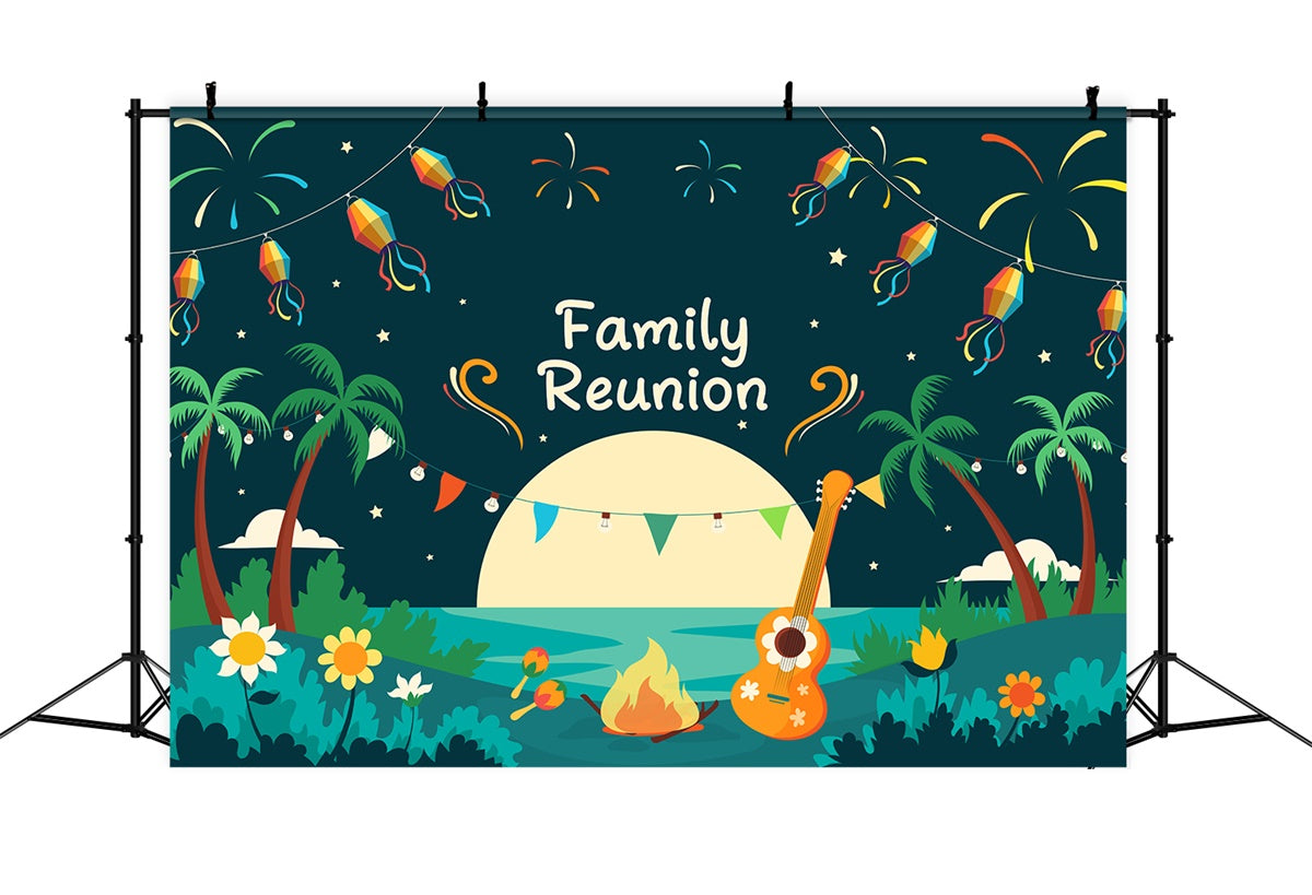 Family Reunion Backdrop Ideas Starry Sky Beach Reunion Backdrop UK XY2-126