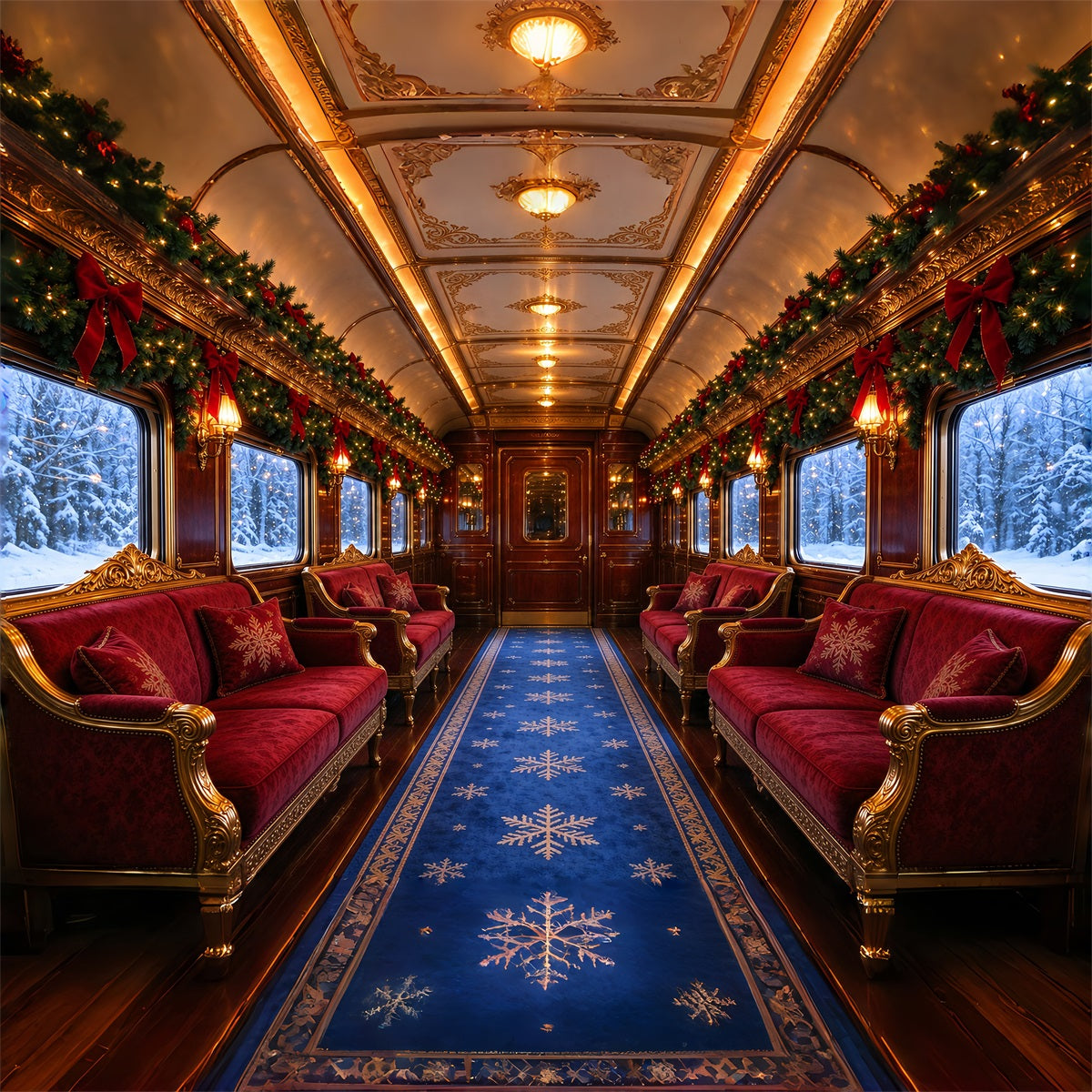 Christmas Backdrops for Photography Luxury Vintage Winter Train Christmas Photography Backdrop UK ZTT610-11