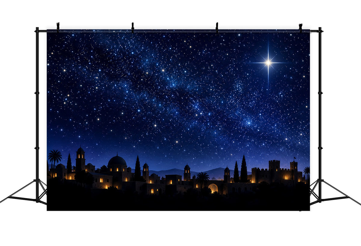 Nativity Scene Backdrop Nativity Stable Snowy Village Christmas Photo Backdrop Ideas UK ZTT610-38