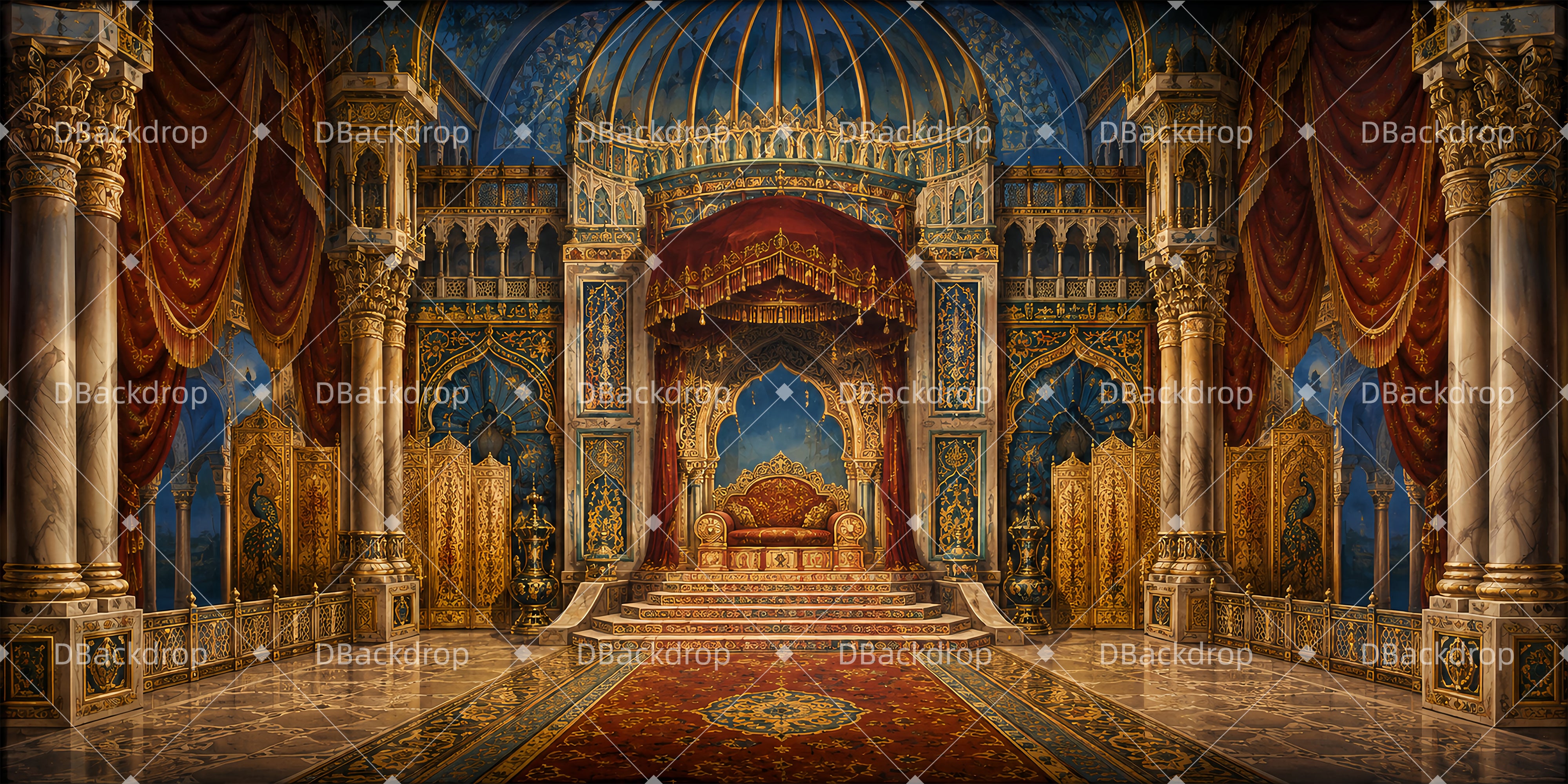 Theater Backdrop Regal Audience Chamber Church Stage Backdrops UK ZTT65-T43