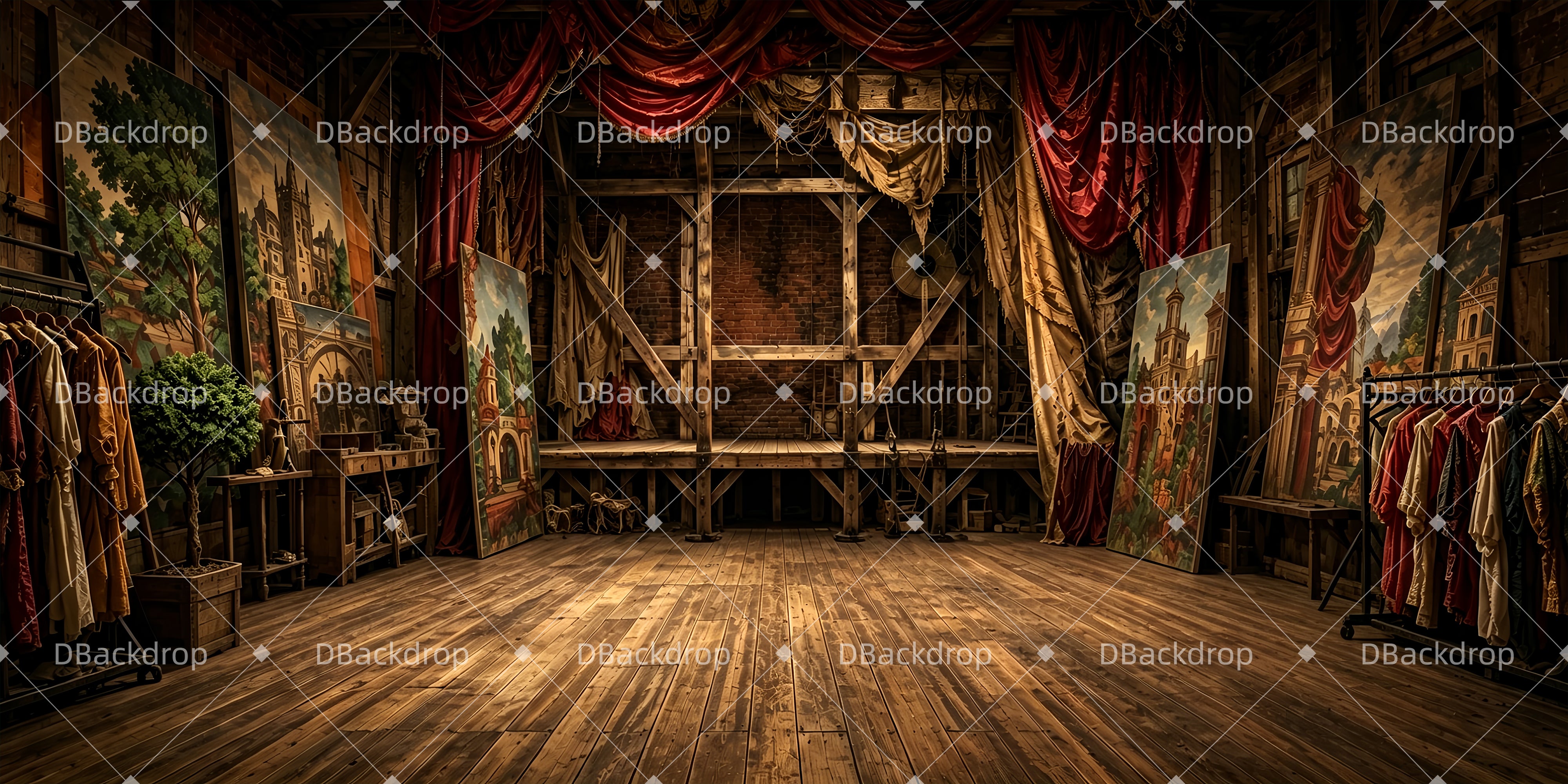 Large Stage Backdrops Theatre Backstage Performance Backdrop UK ZTT65-T59