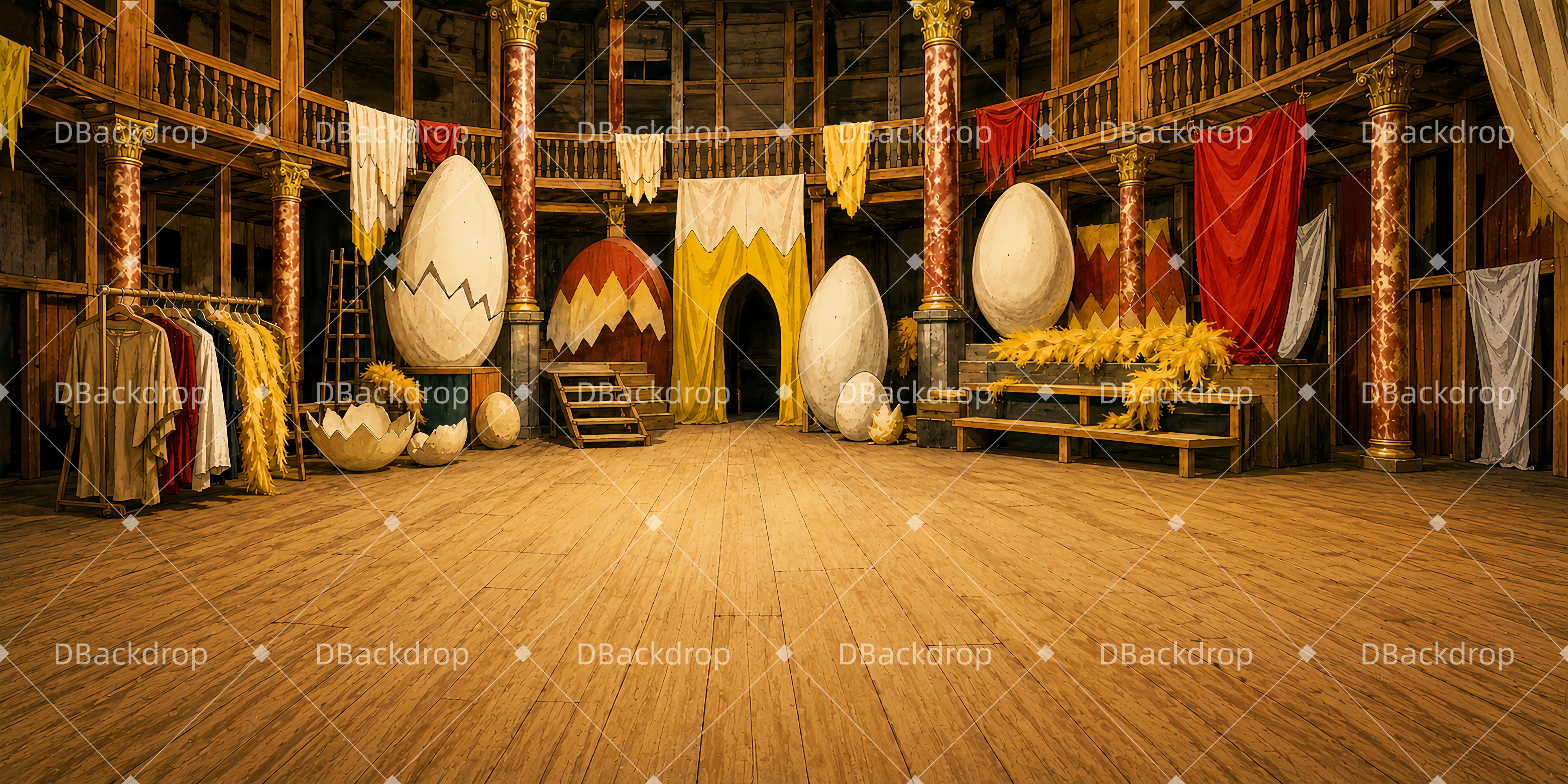Performance Backdrop Egg Stage Backdrop For Theater Play UK ZTT65-T65