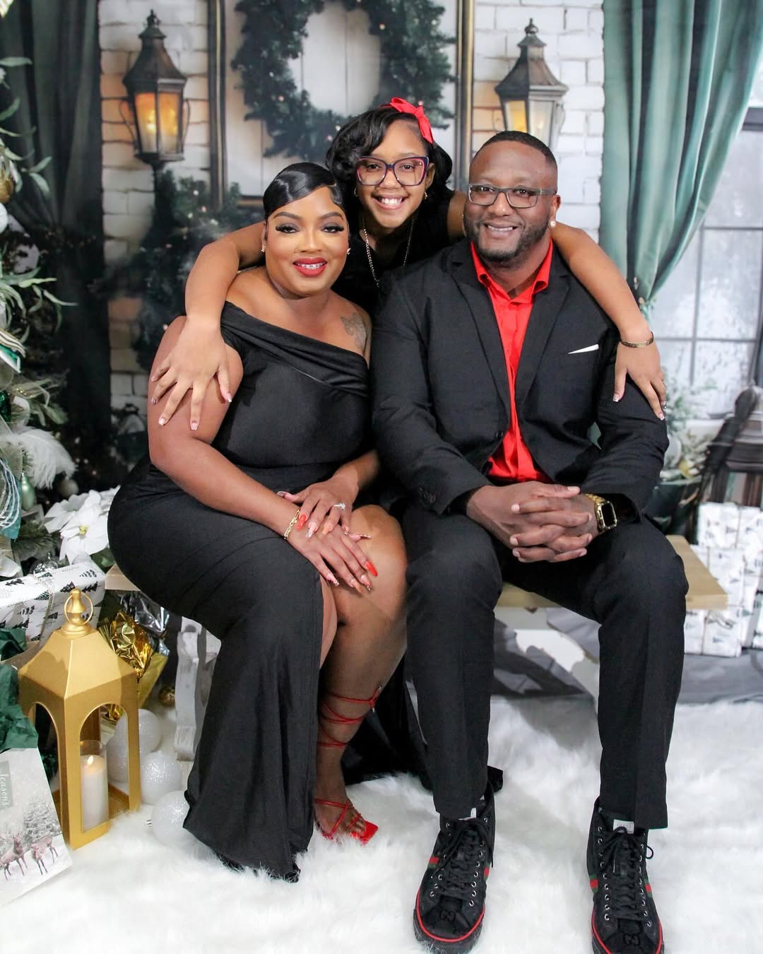 Christmas Trees Fireplace Window Backdrop UK RR8-120