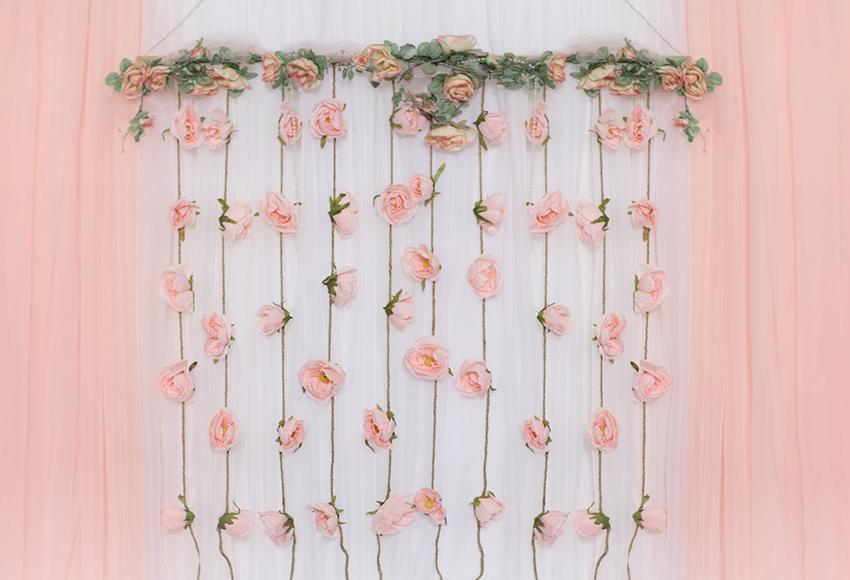 Flowers Decorations White Wood  Photography Backdrop