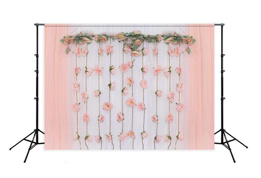Flowers Decorations White Wood  Photography backdrop UK Designed by Beth Hrachovina