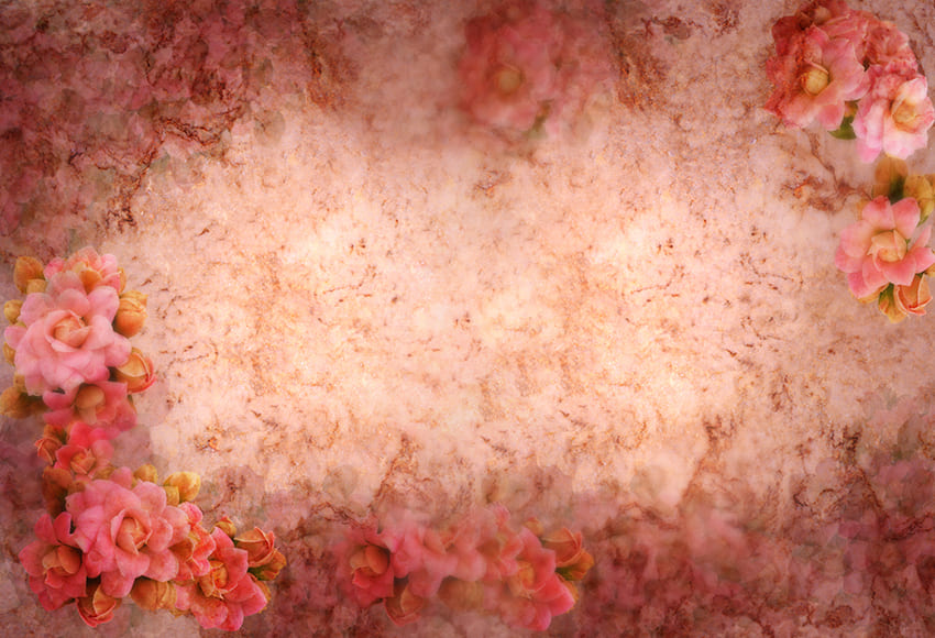 Retro Abstract Flower Photography Backdrop