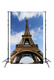 Paris Eiffel Tower Blue Sky Backdrop UK for Photo Studio D122