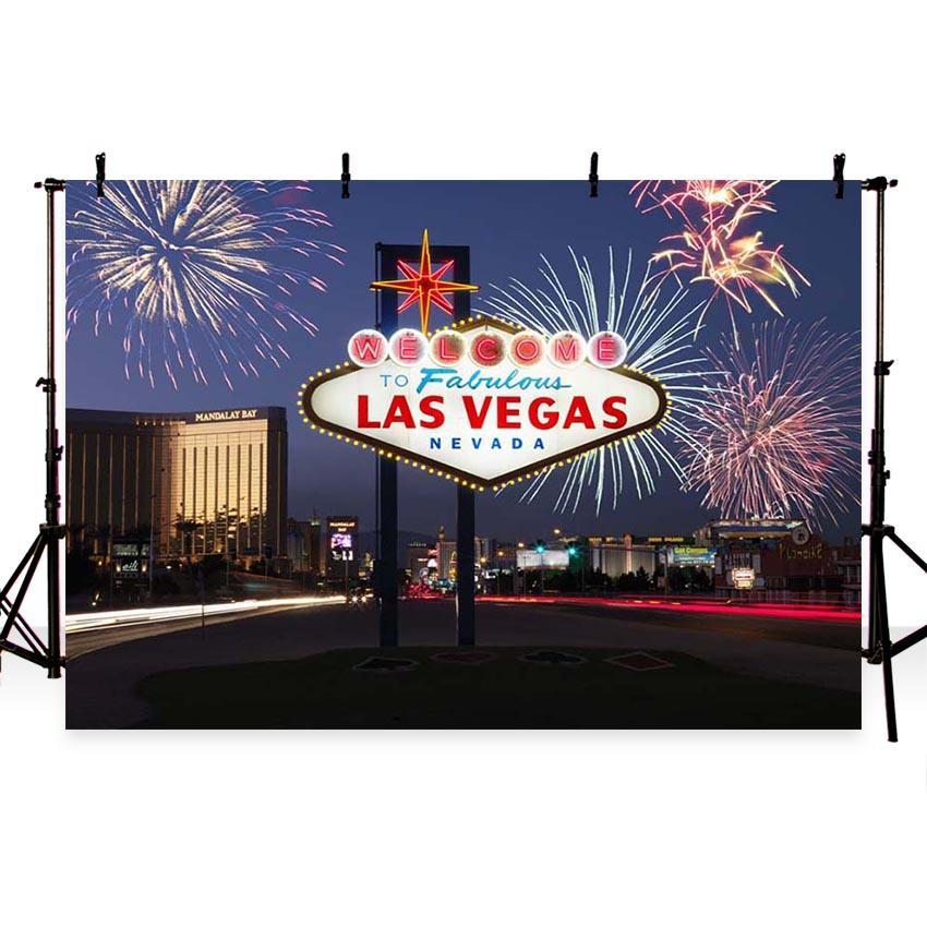 Las Vegas Night City Scenery Backdrop for Pictures G-162