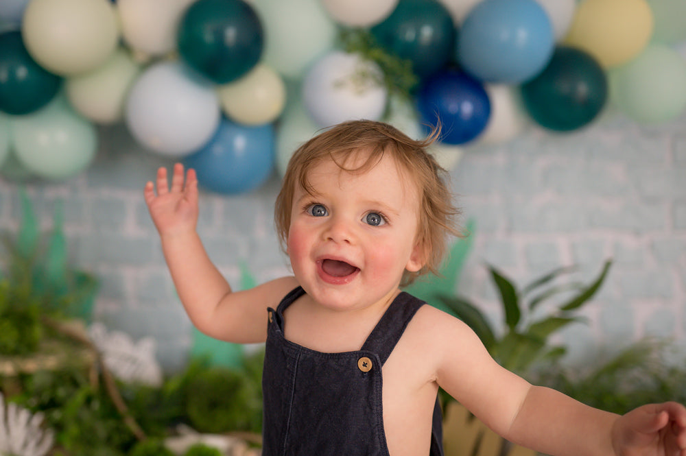 Blue Brick Wall Backdrop Photography Backdrop UK G-464