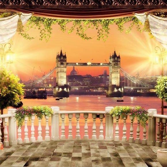 Window Backdrop UK Lights Backdrop UK Bridge Backgrounds G-496