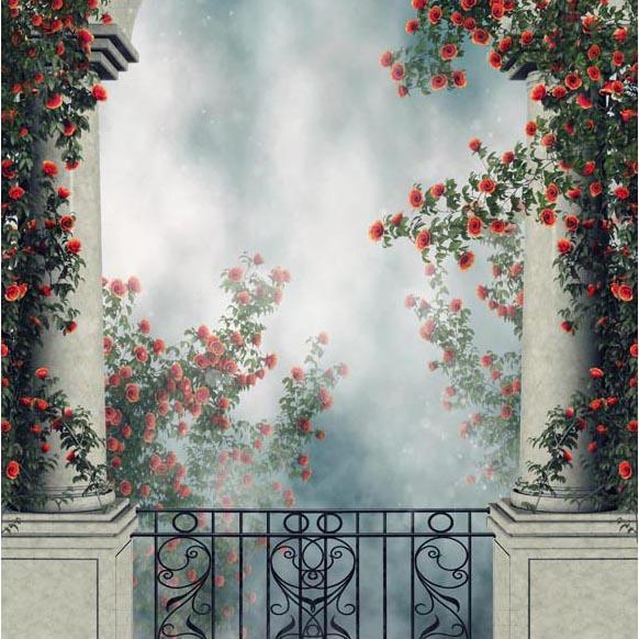 Flowers backdrop UK Door Backgrounds G-618