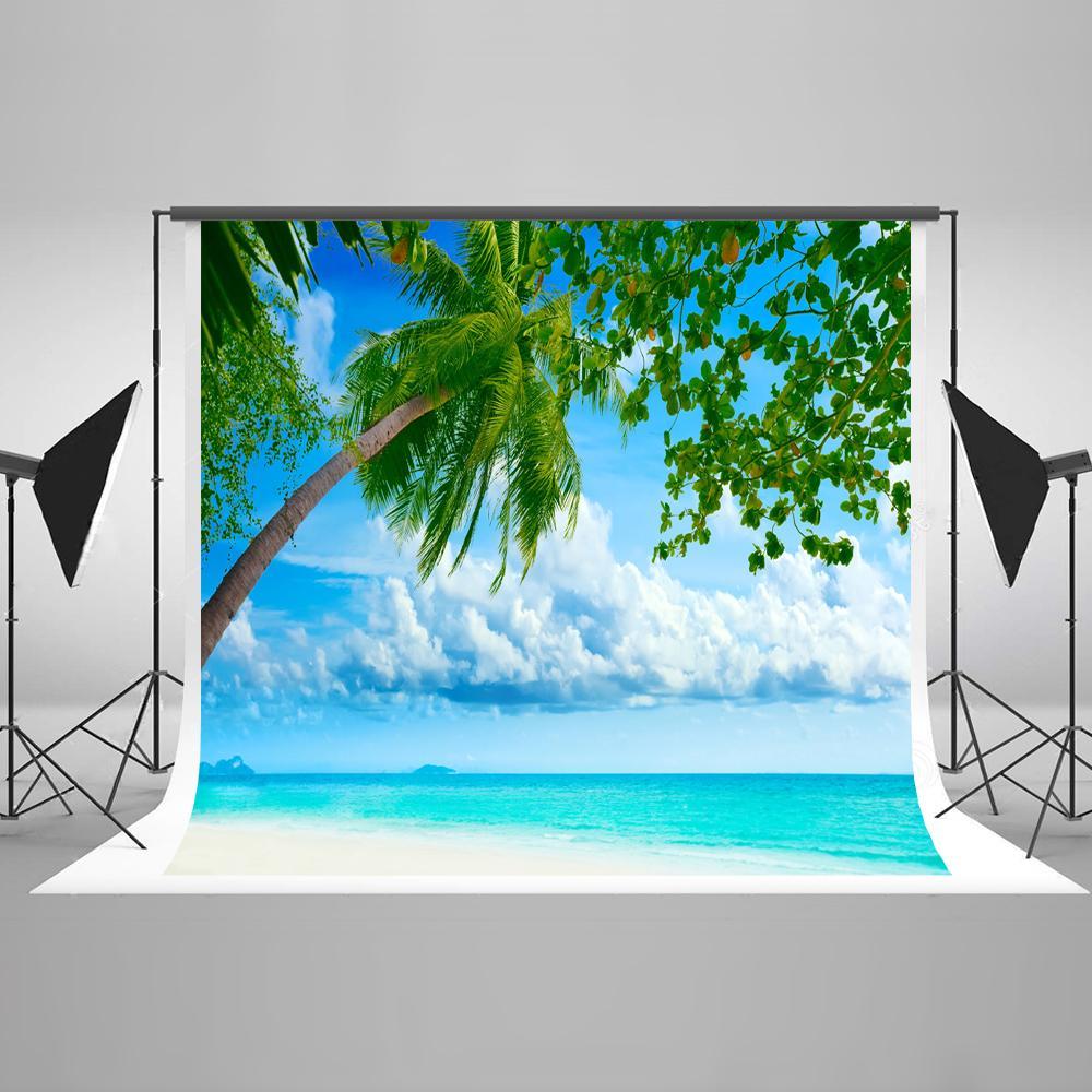 Summer Blue Sea Sky Backdrop UK for Picture HJ03740
